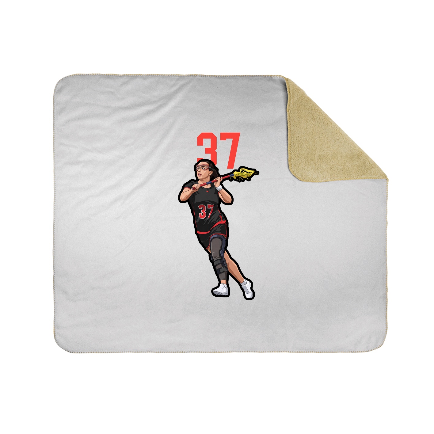 Throw Blanket — Number Top in White