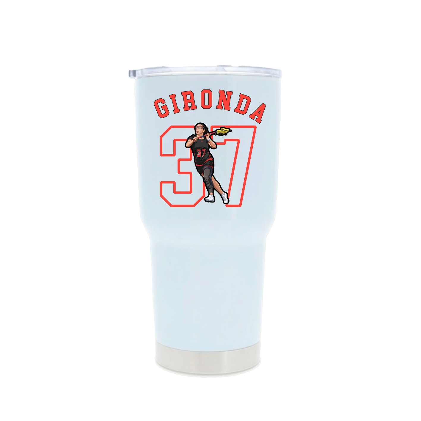 30oz Stainless Steel Tumbler — Shirsey Arch in White