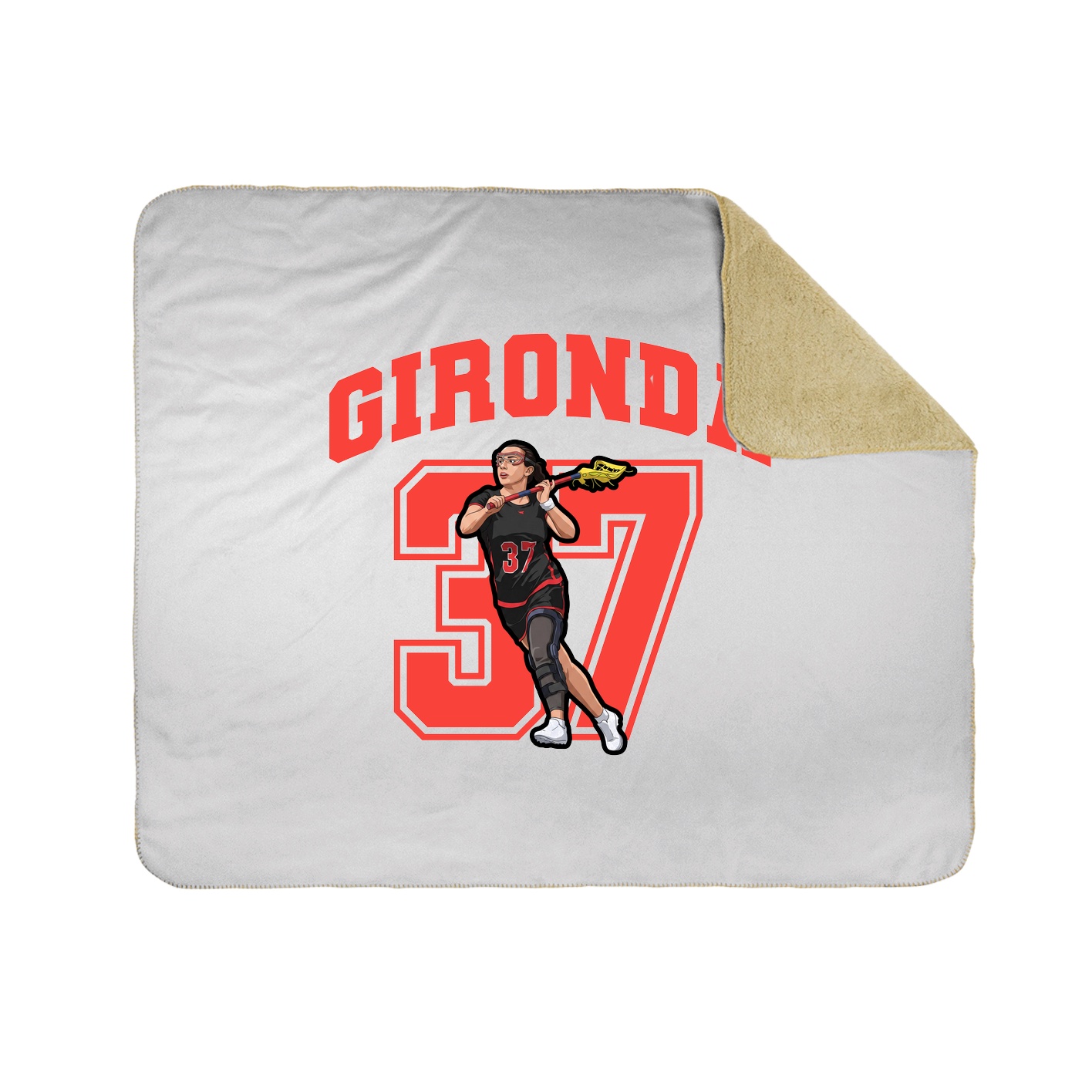 Throw Blanket — Number in White