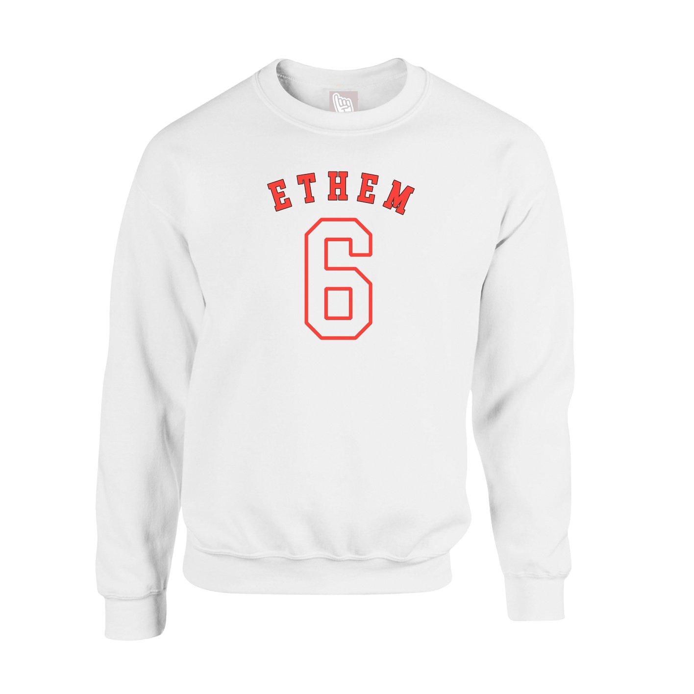 Fleece Crew — Shirsey Arch in White