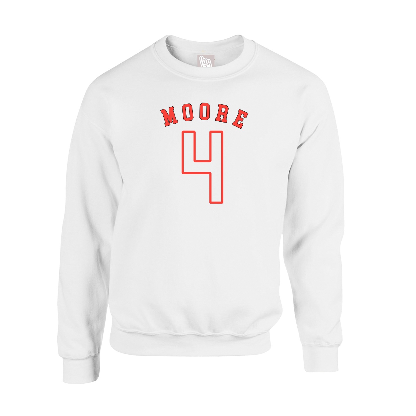 Fleece Crew — Shirsey Arch in White