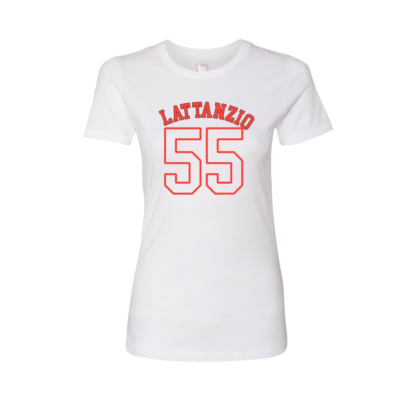 Fitted Women's Tee — Shirsey Arch in White