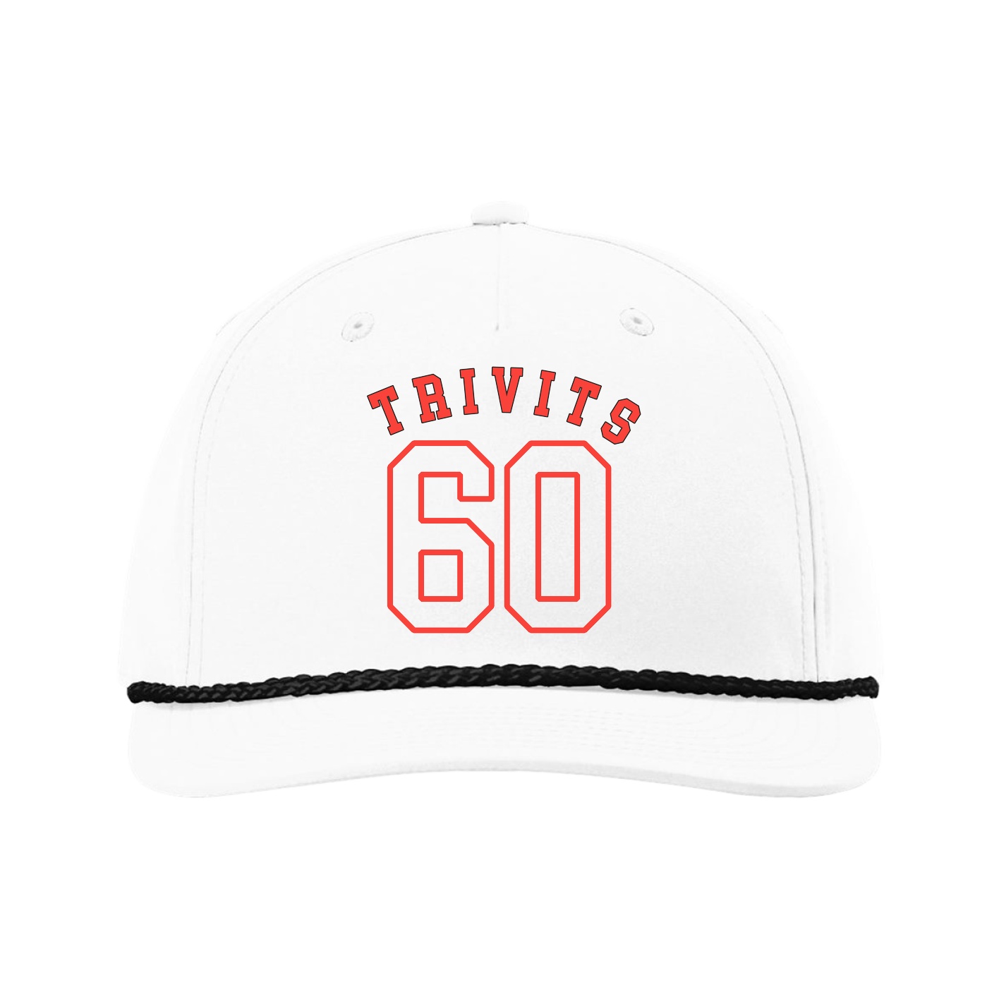 Five-Panel Classic Rope Cap — Shirsey Arch in White