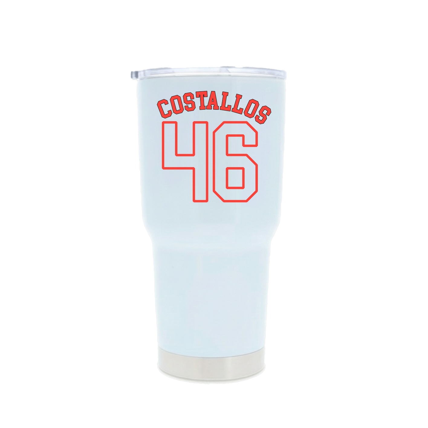 30oz Stainless Steel Tumbler — Shirsey Arch in White