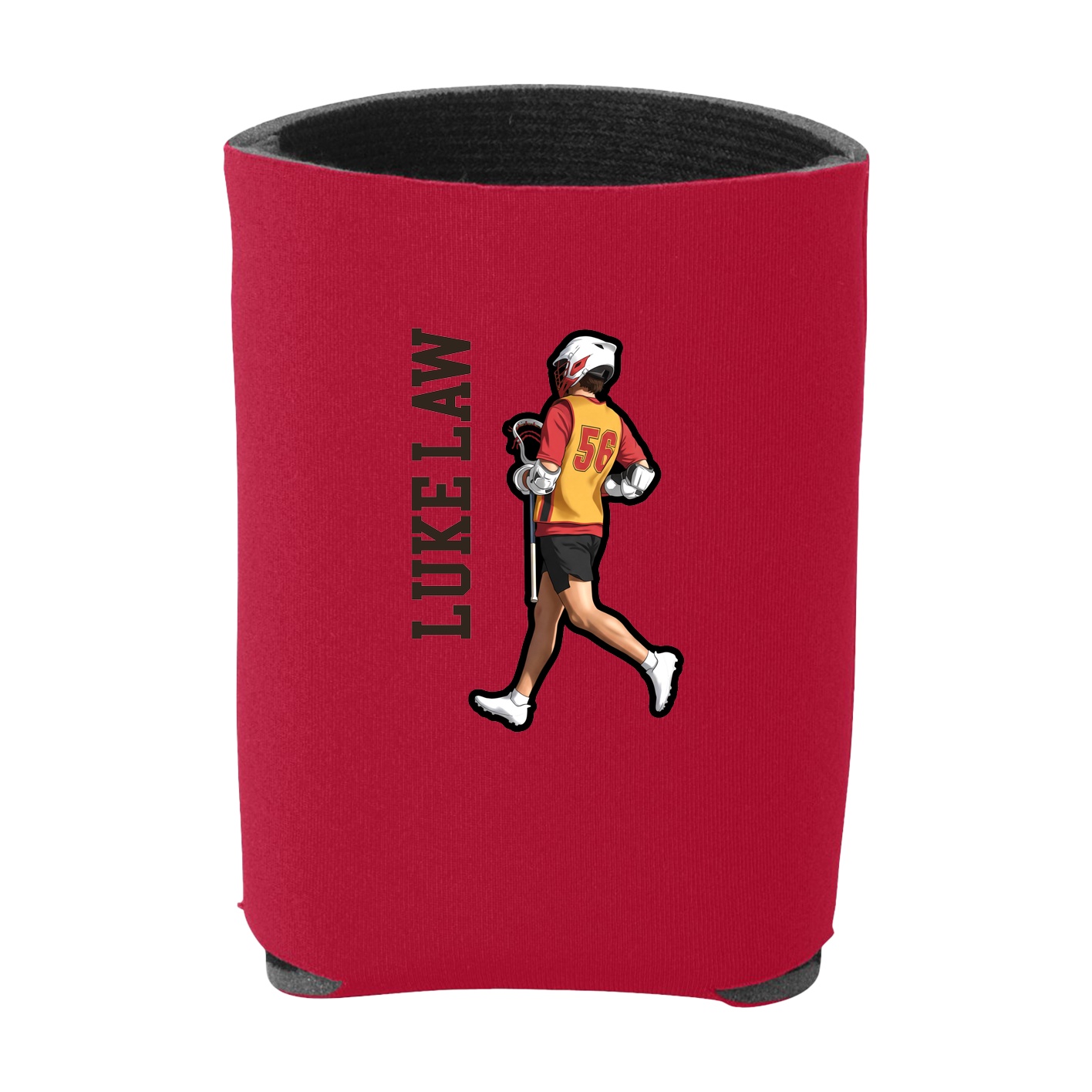 Can Holder — Name Vertical in Red