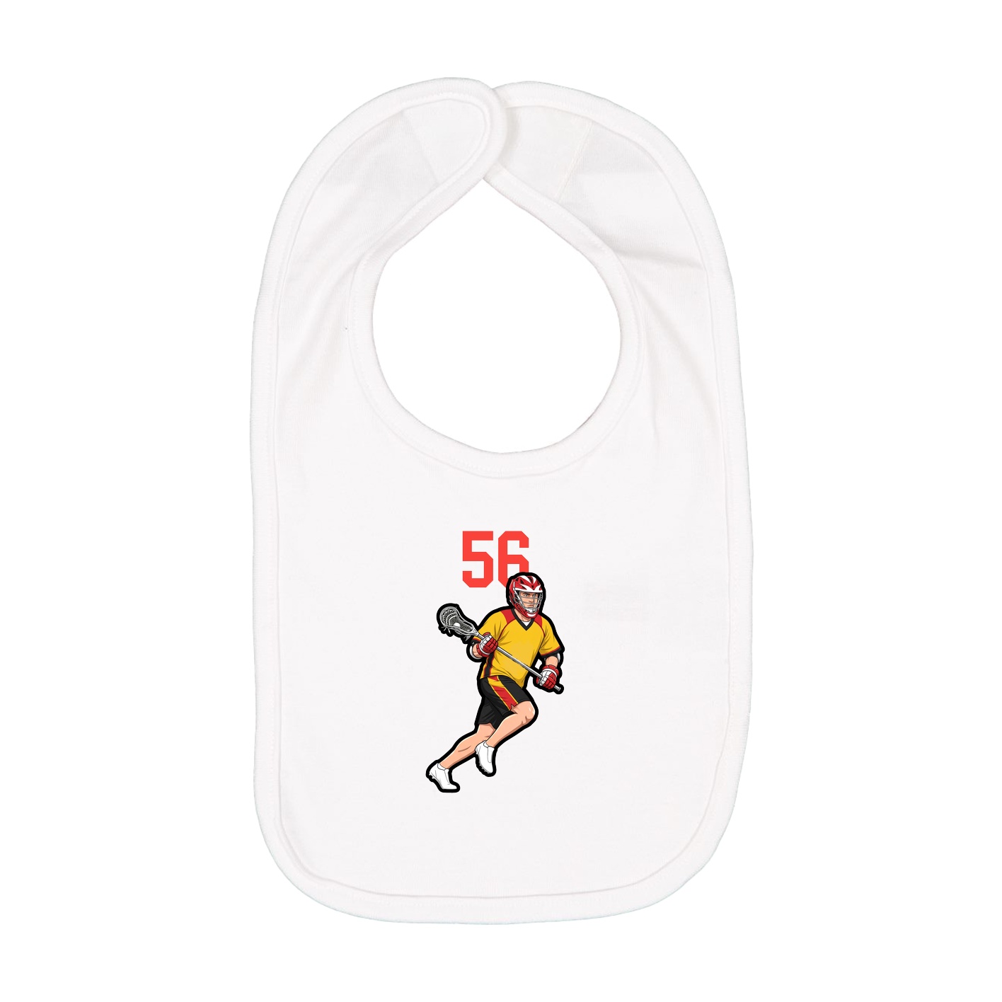 Infant Bib — Number Top in White