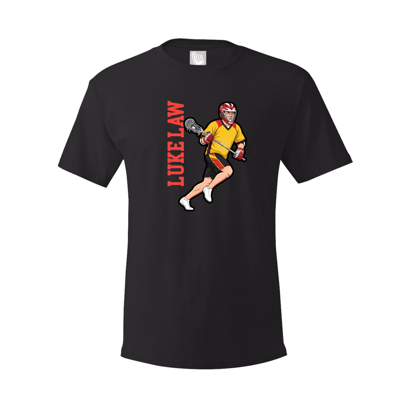 Youth Tee — Name Vertical in Black