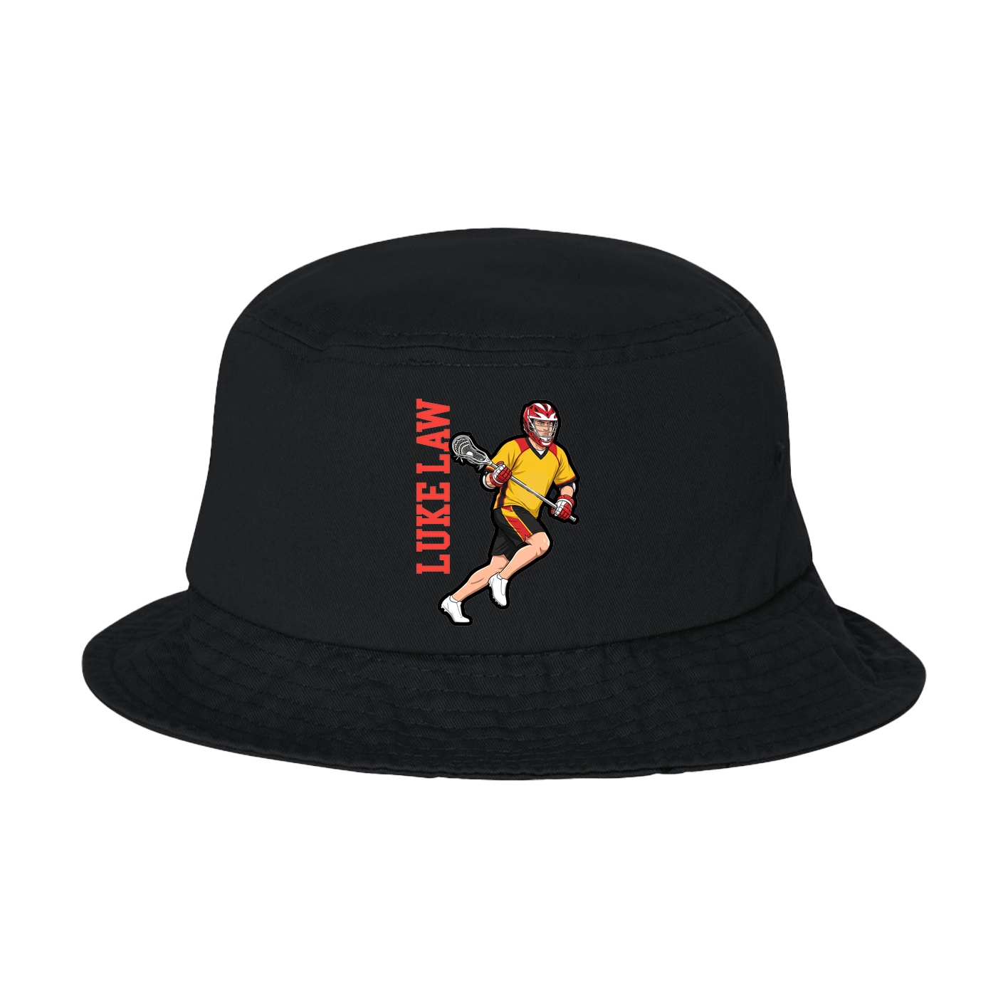 Bucket Cap — Name Vertical in Black