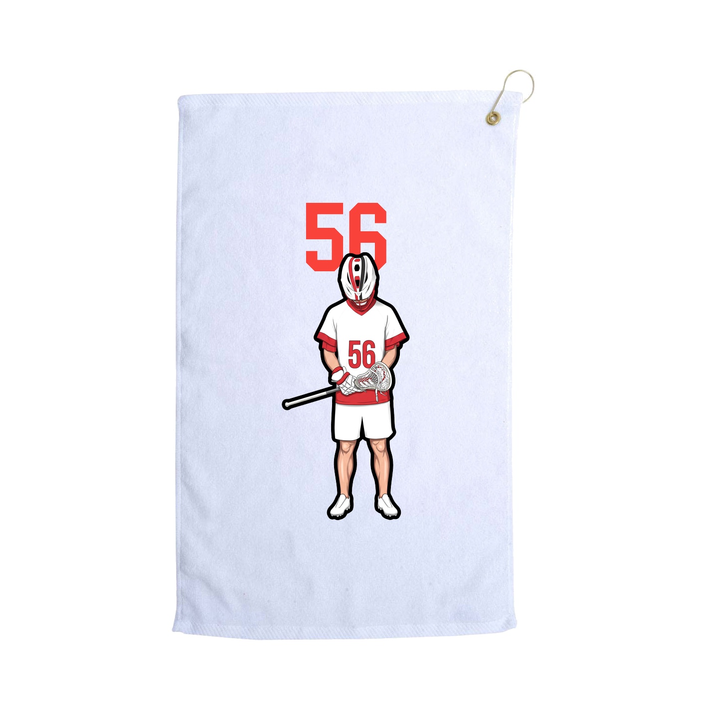 Golf Towel — Number Top in White