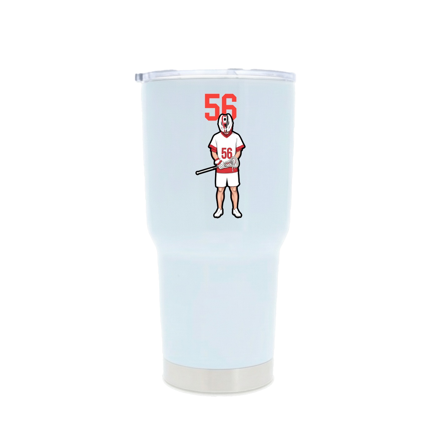 30oz Stainless Steel Tumbler — Number Top in White