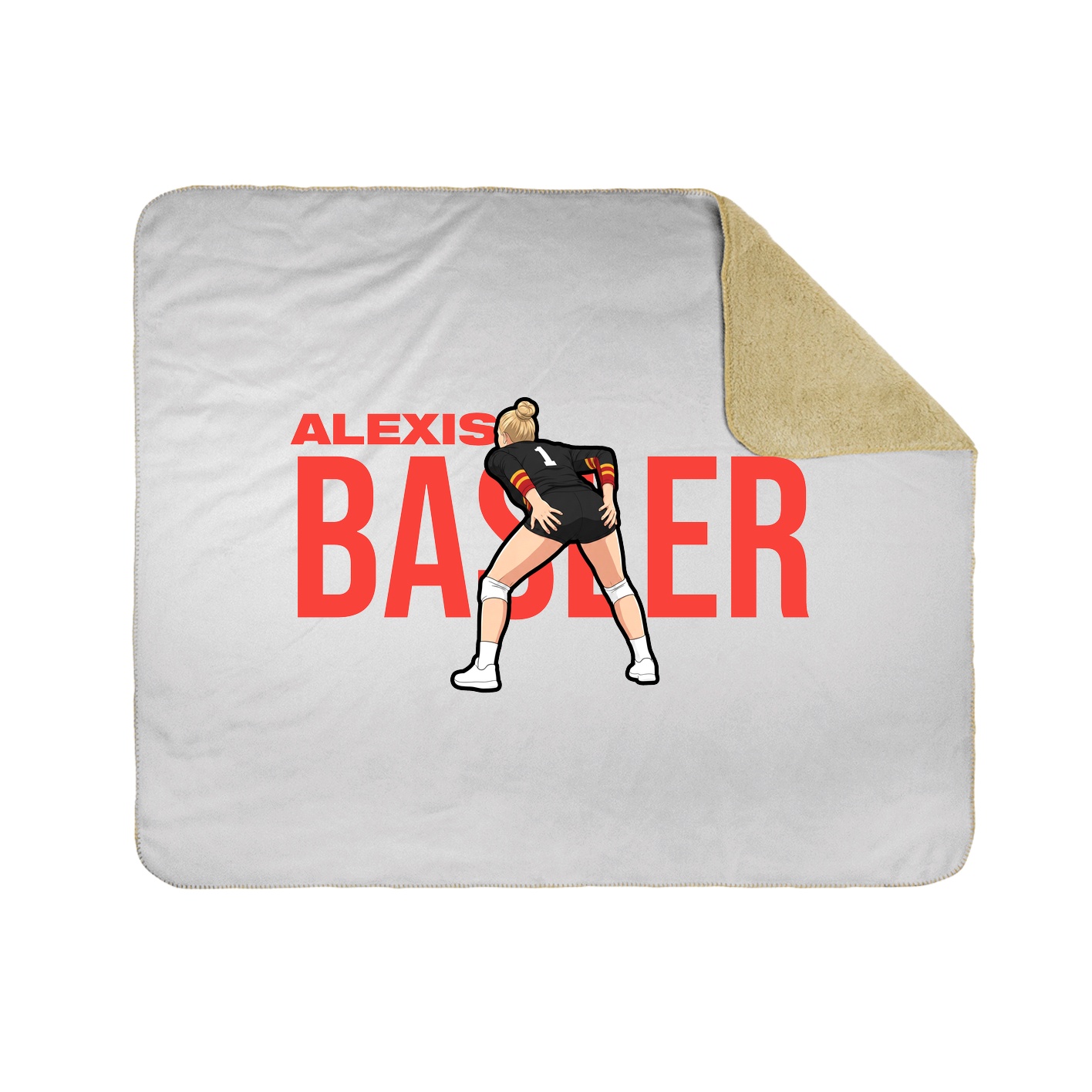 Throw Blanket — Player Name in White