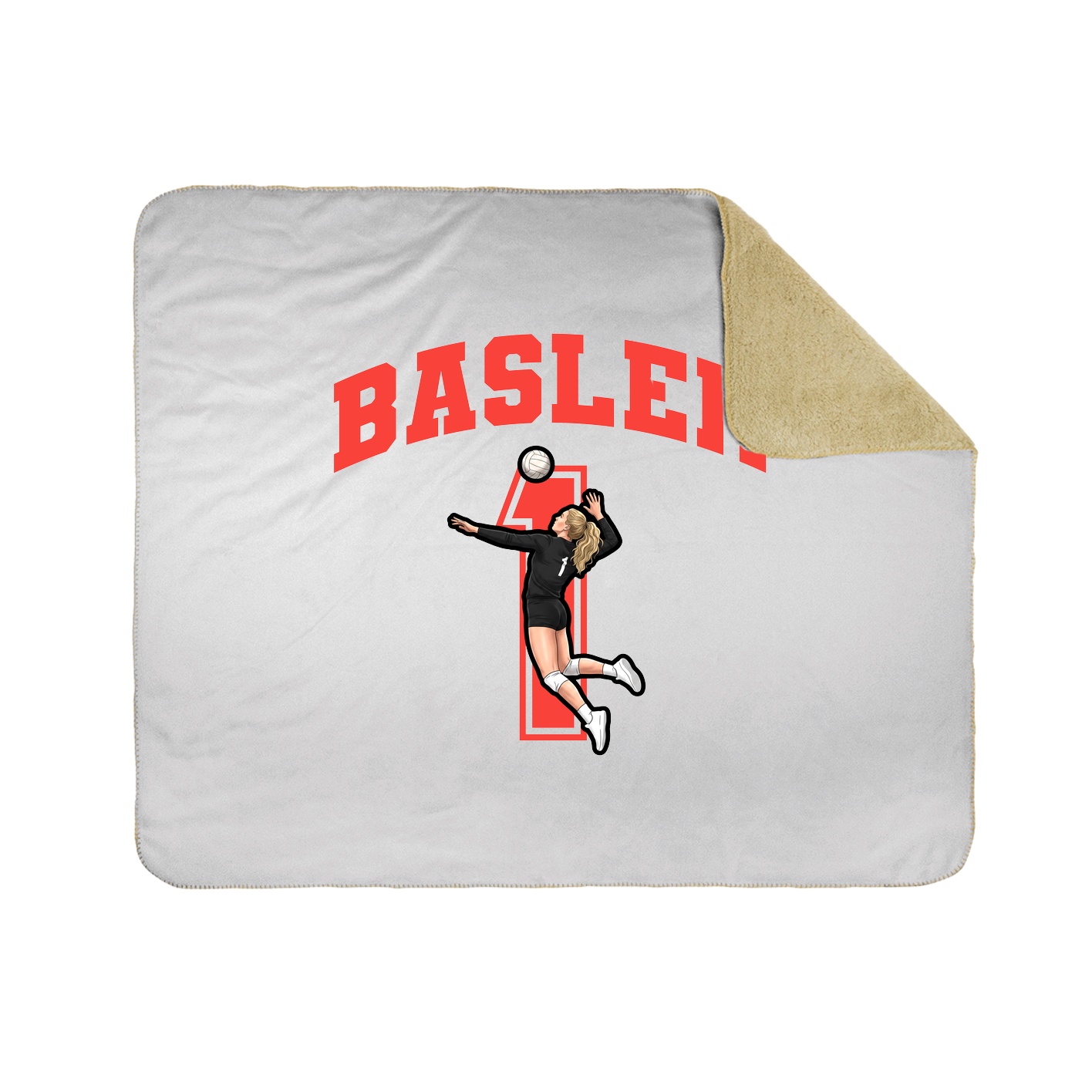 Throw Blanket — Number in White