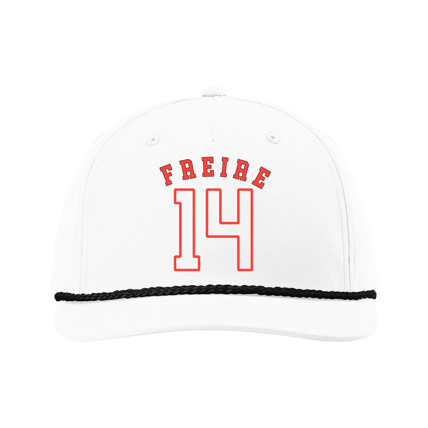 Five-Panel Classic Rope Cap — Shirsey Arch in White