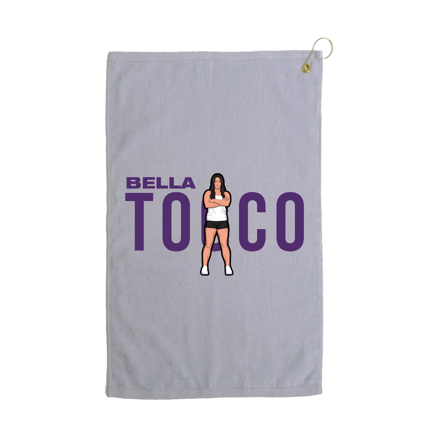 Golf Towel — Player Name in Grey