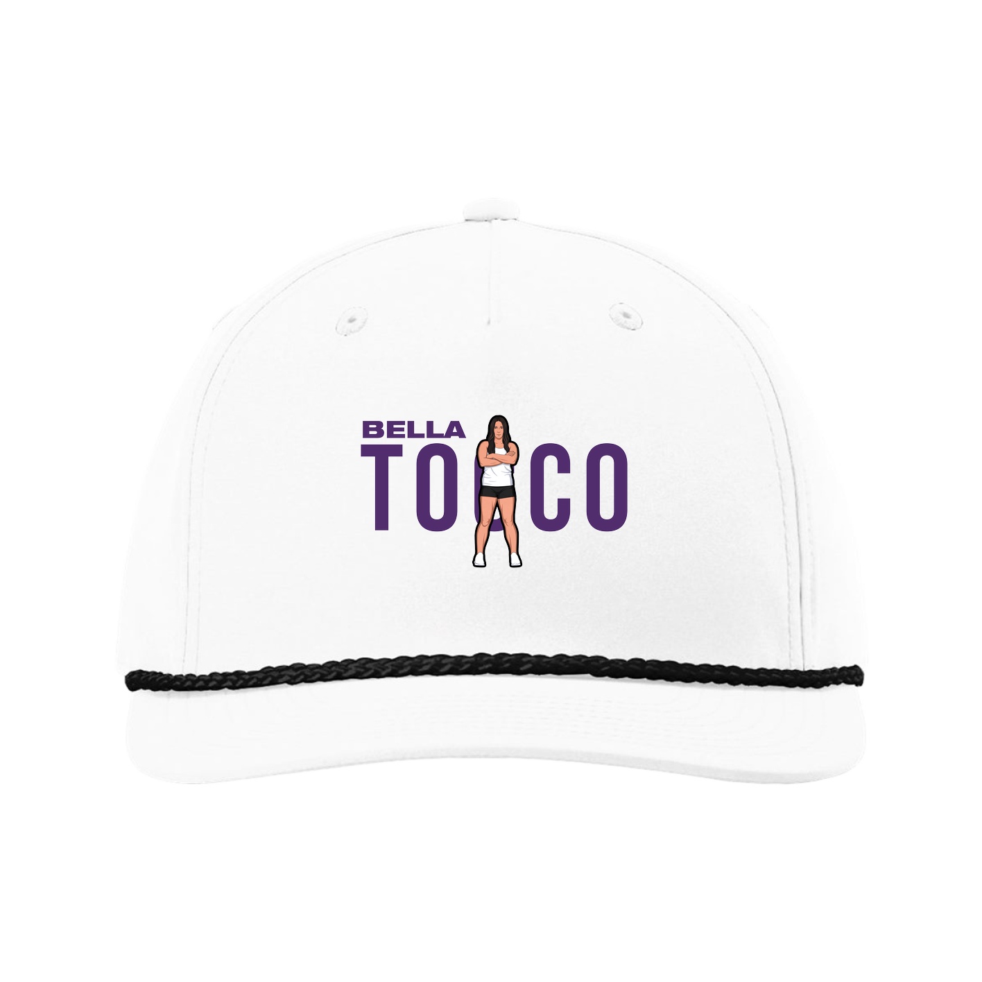 Five-Panel Classic Rope Cap — Player Name in White