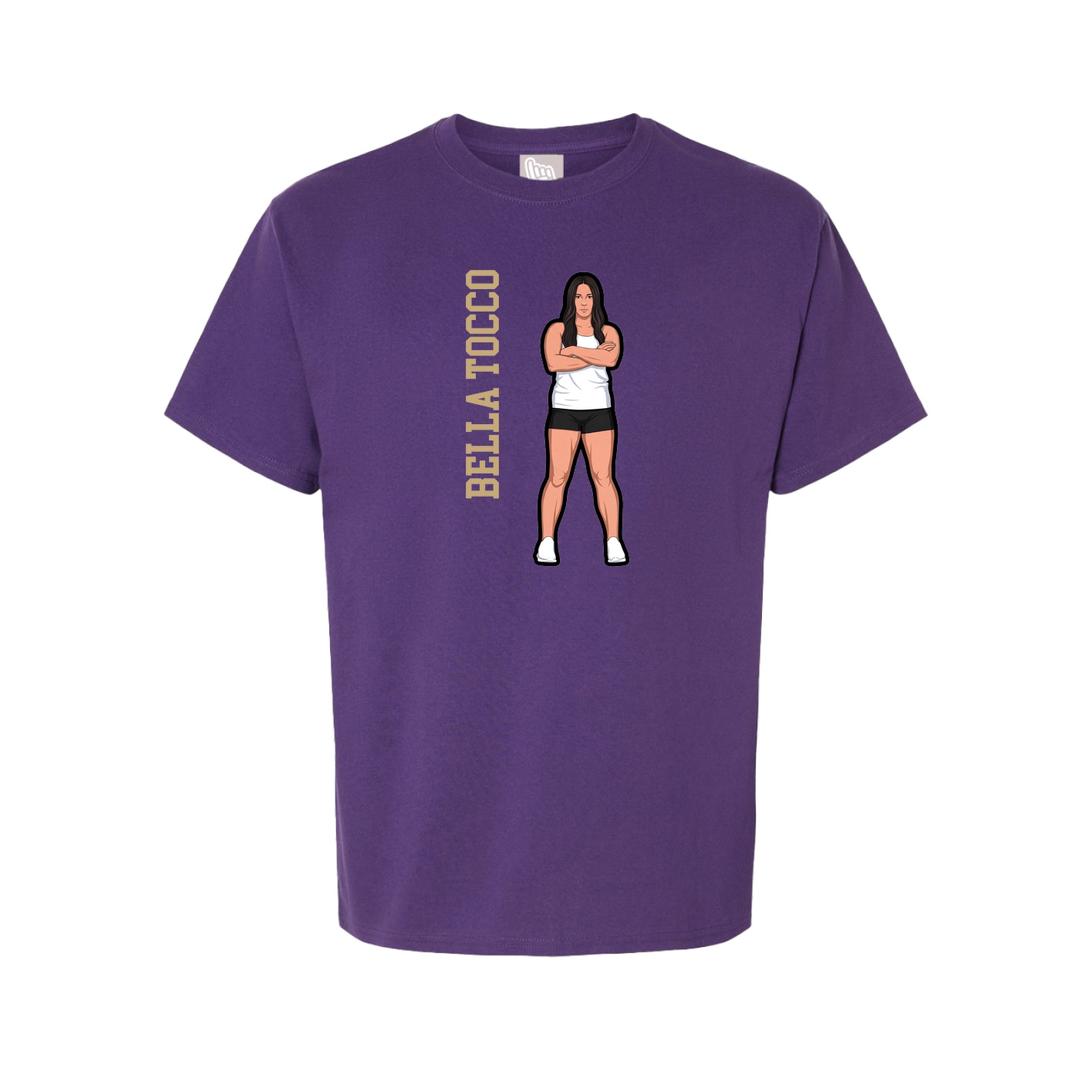 Youth Tee — Name Vertical in Purple