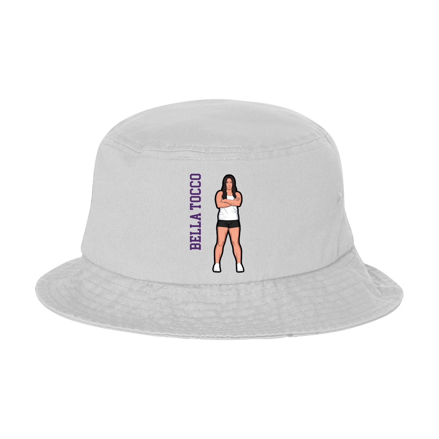Bucket Cap — Name Vertical in White