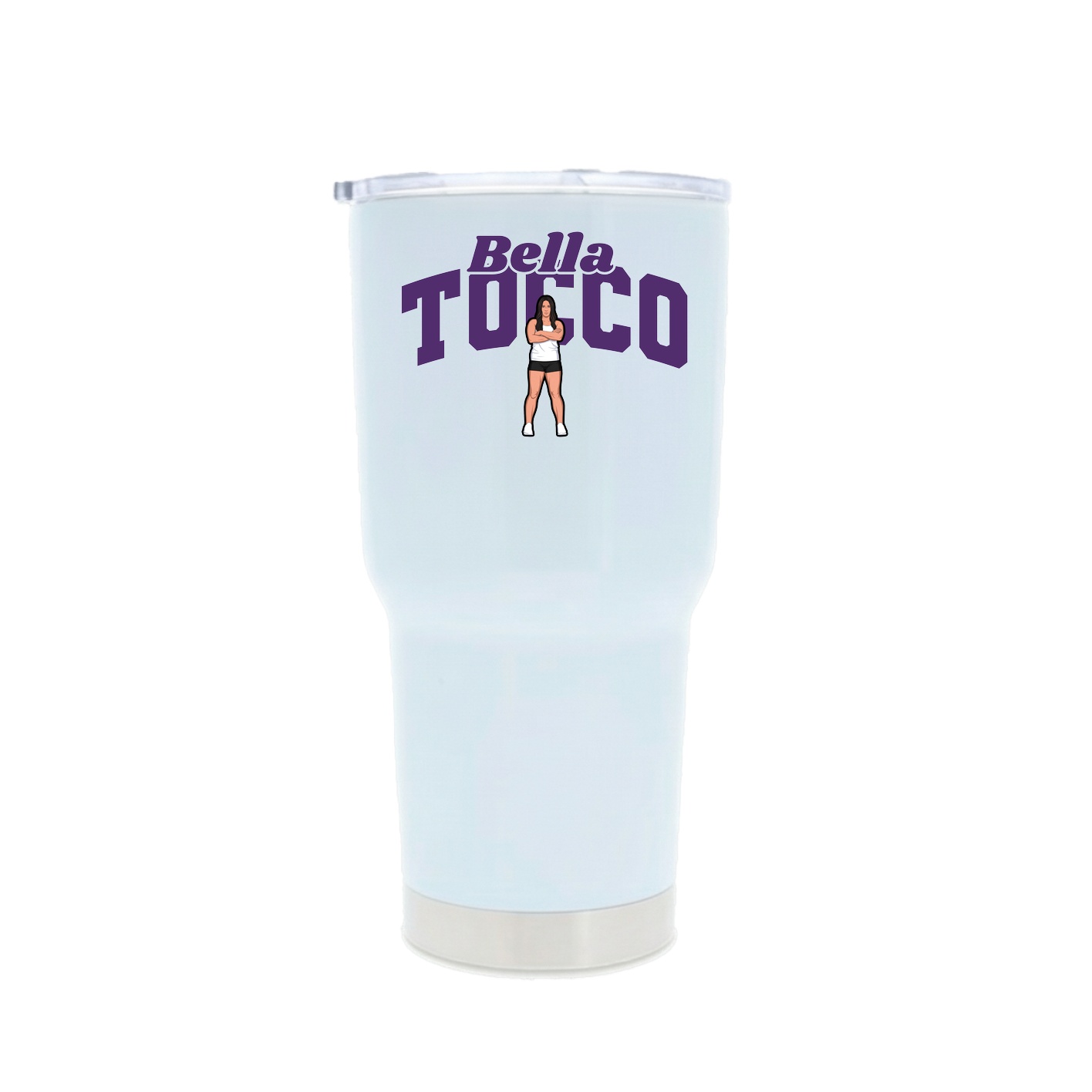 30oz Stainless Steel Tumbler — Signature Arch in White
