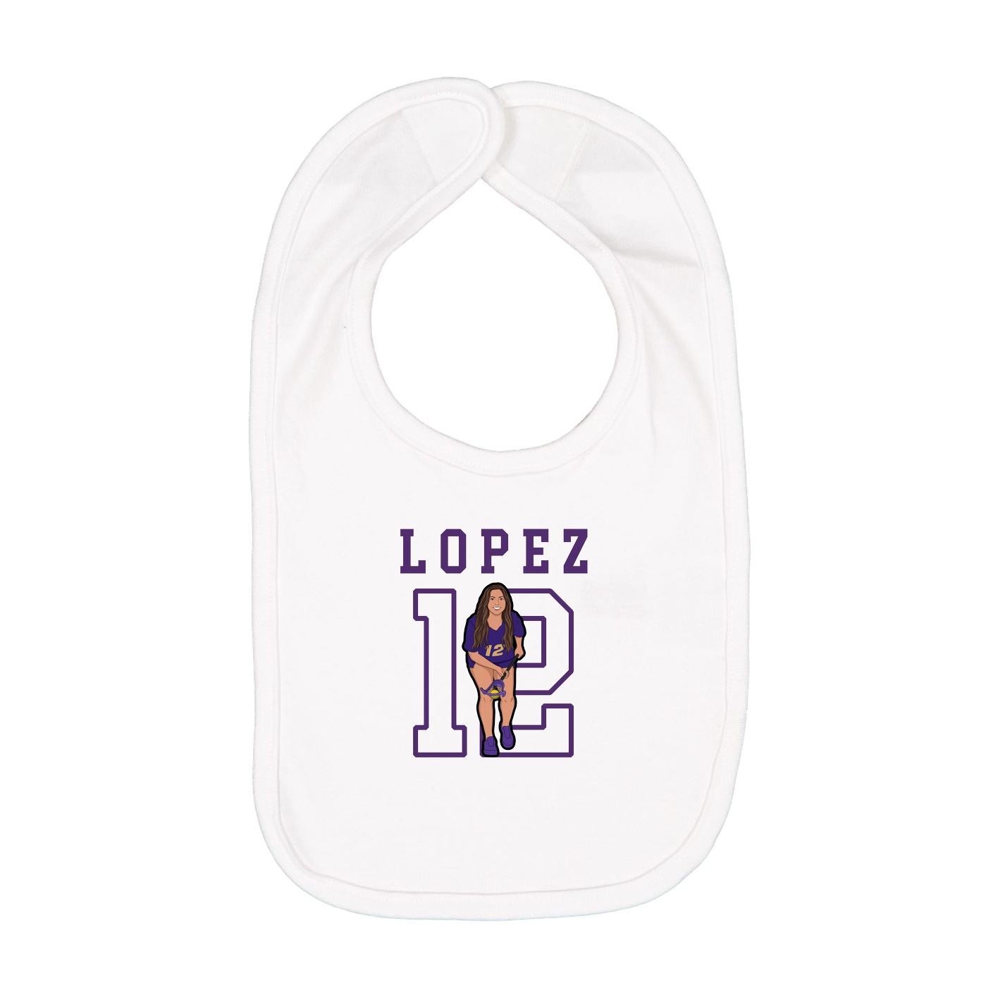 Infant Bib — Shirsey in White
