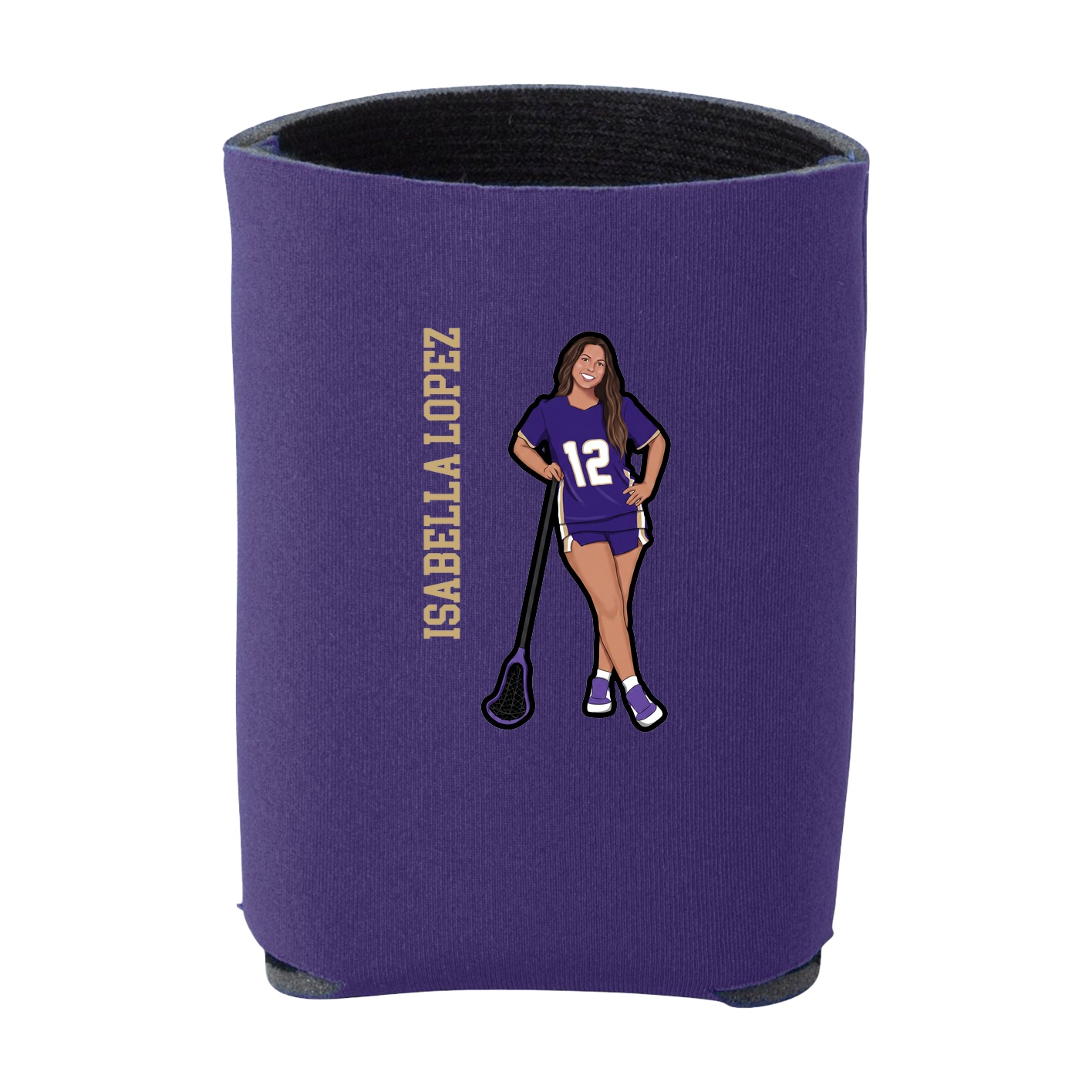 Can Holder — Name Vertical in Purple