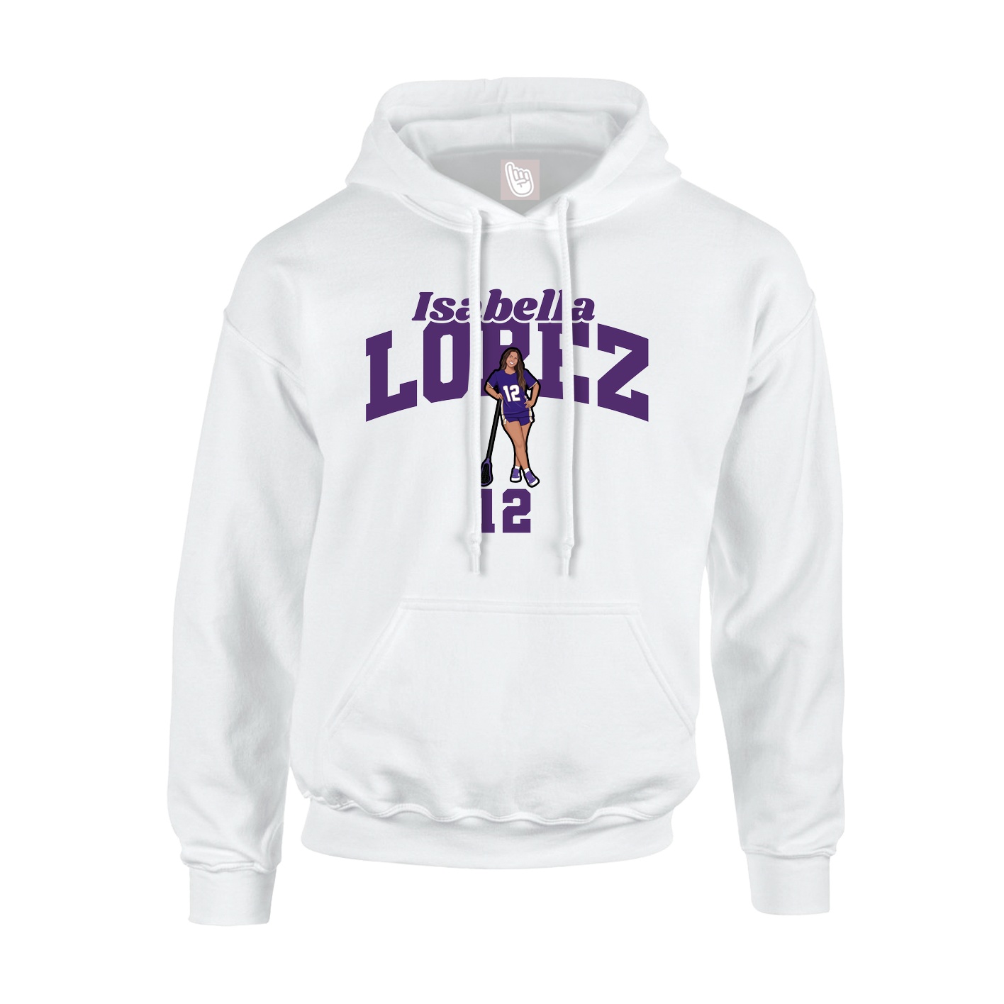 Youth Hoodie — Signature Arch in White