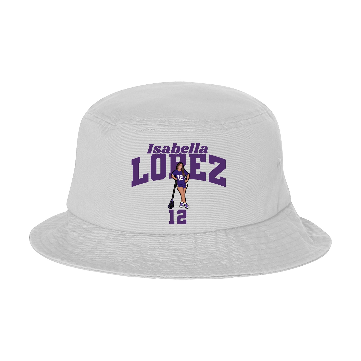Bucket Cap — Signature Arch in White