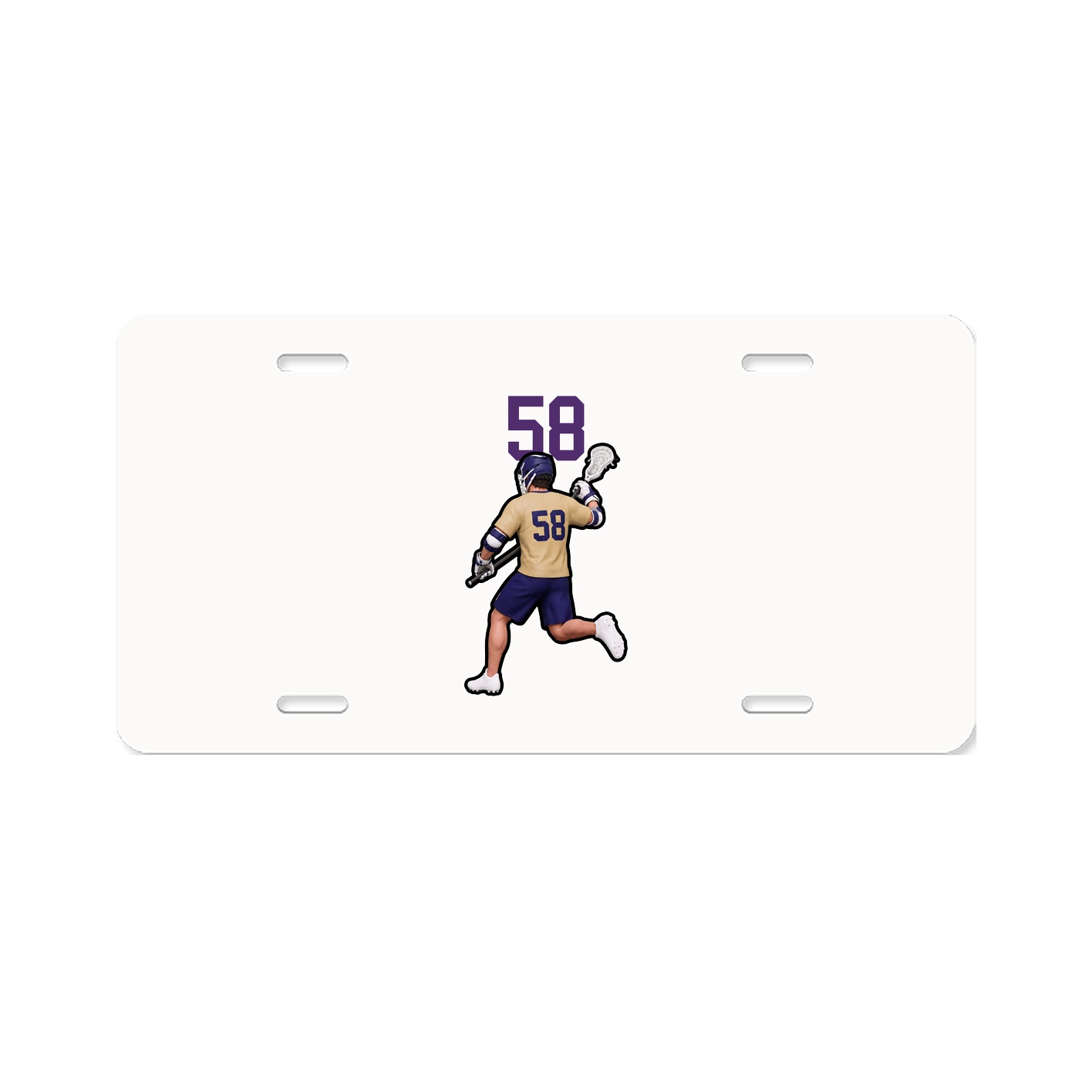 License Plate — Number Top in Classic