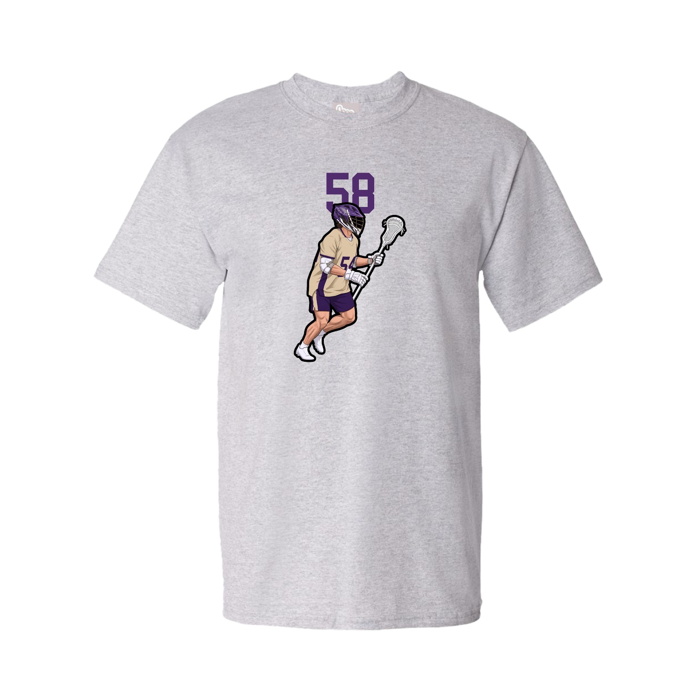 Youth Tee — Number Top in Grey