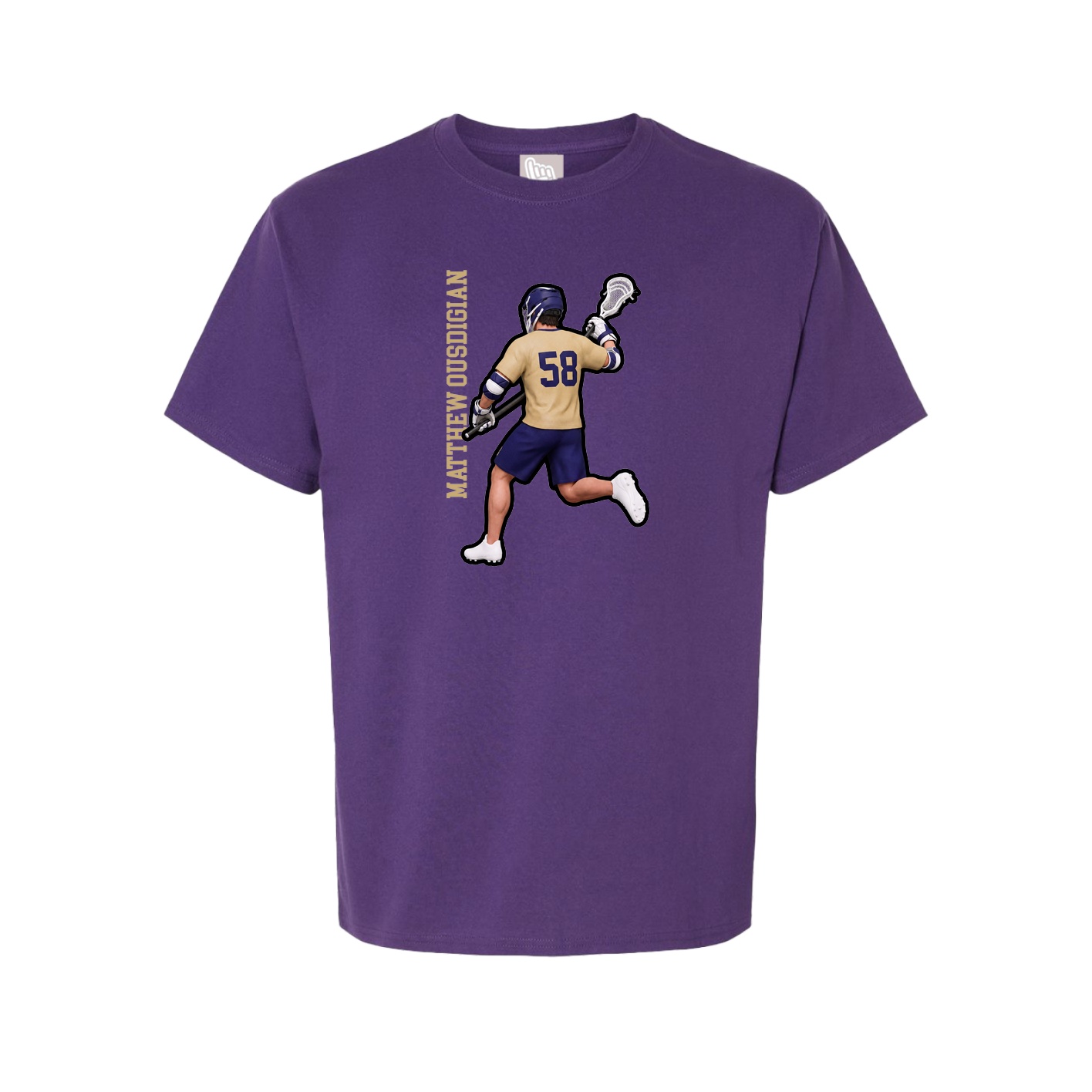 Tee — Name Vertical in Purple