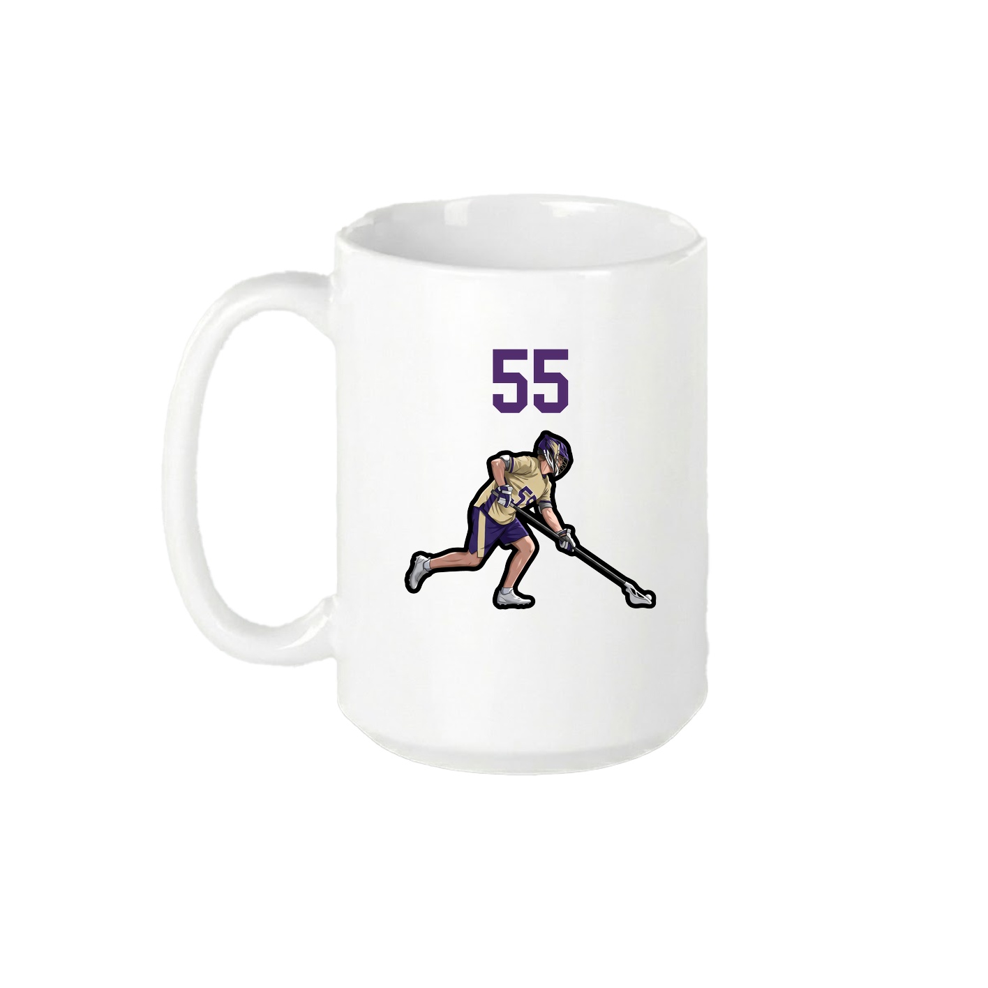 15oz Coffee Mug — Number Top in White