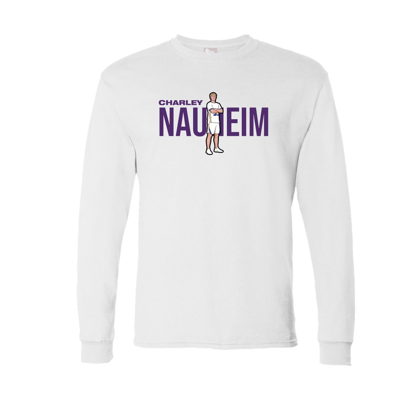 Long Sleeve Tee — Player Name in White