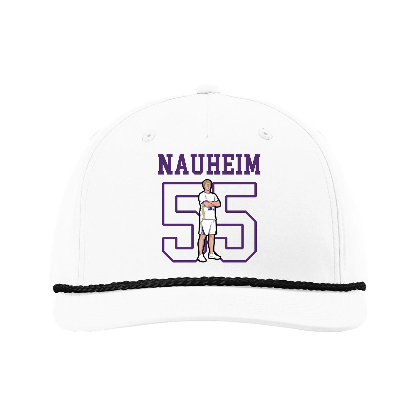 Five-Panel Classic Rope Cap — Shirsey in White