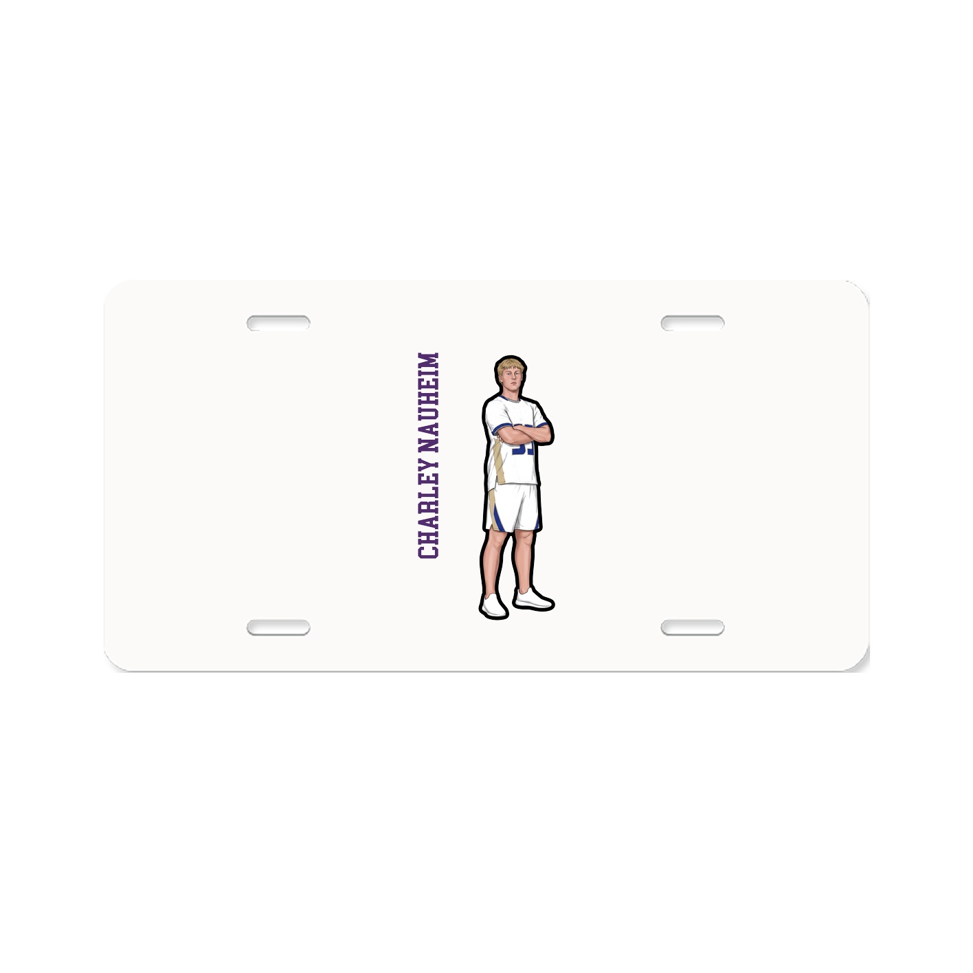 License Plate — Name Vertical in Classic