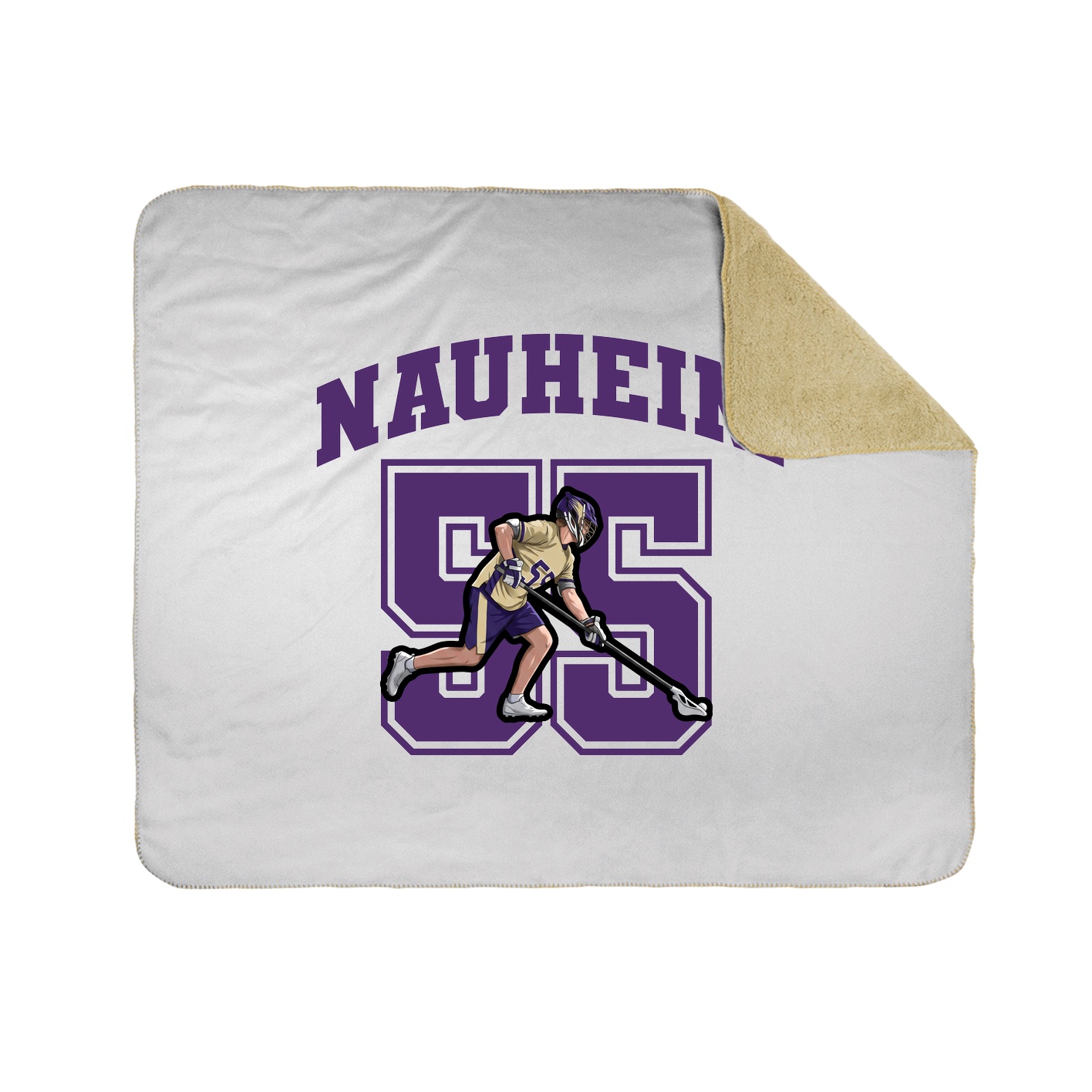 Throw Blanket — Number in White