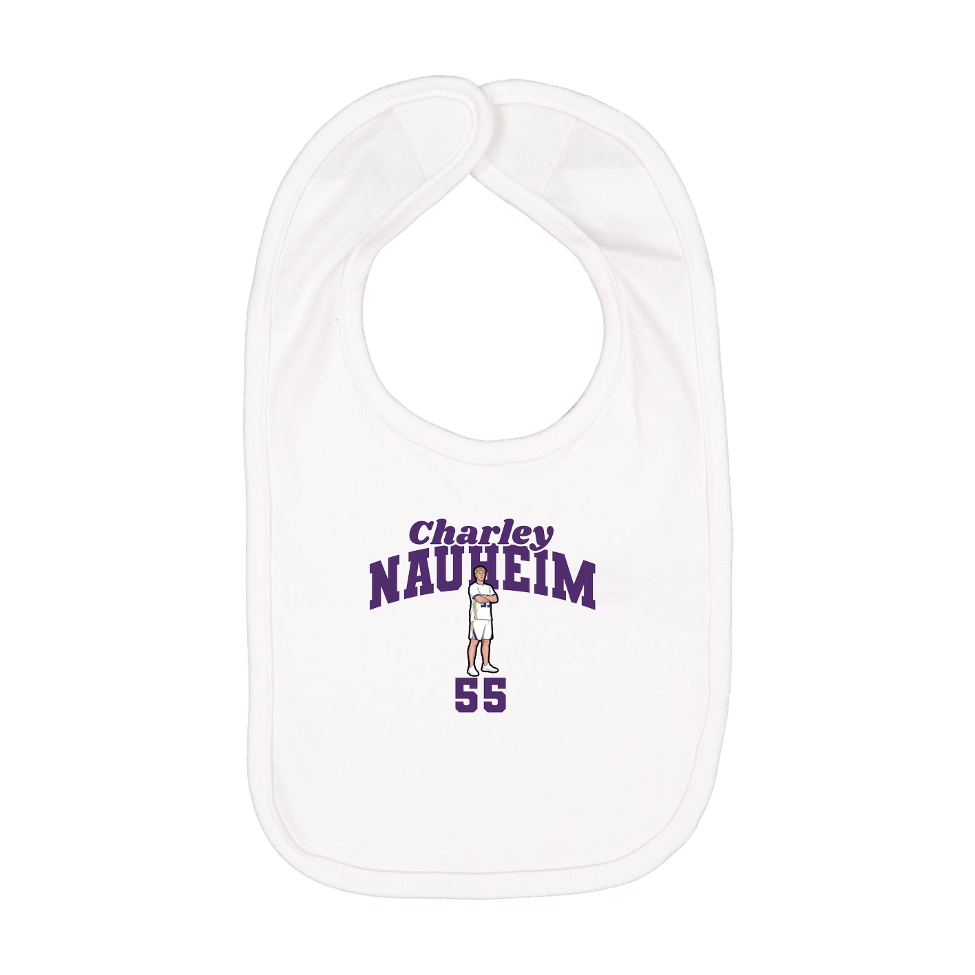 Infant Bib — Signature Arch in White