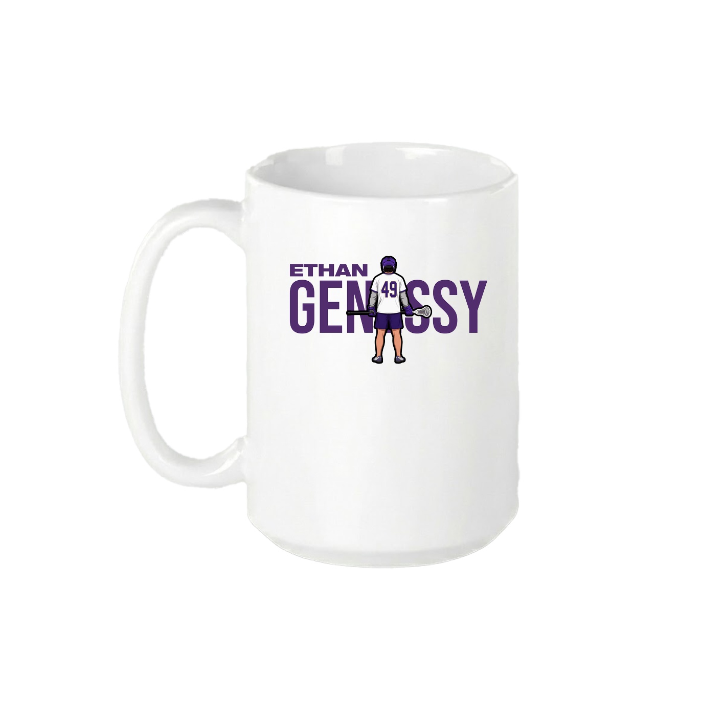 15oz Coffee Mug — Player Name in White