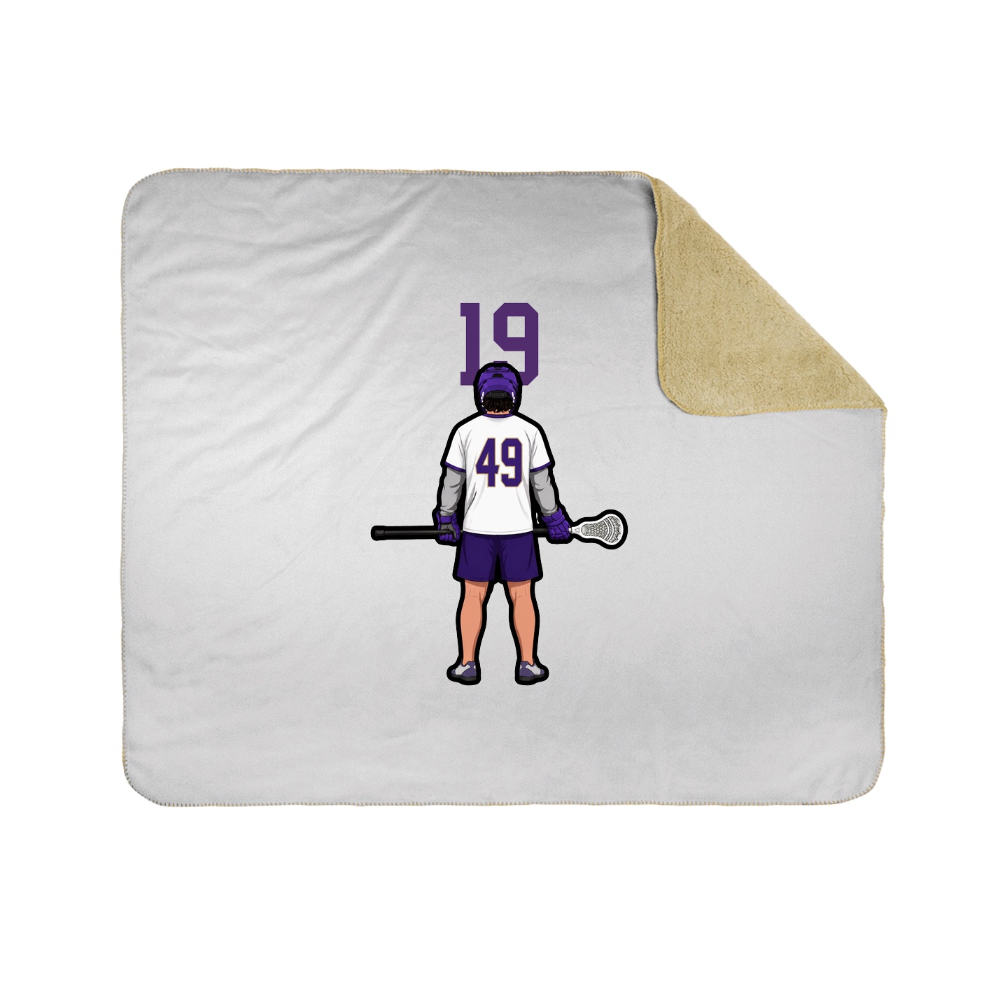 Throw Blanket — Number Top in White