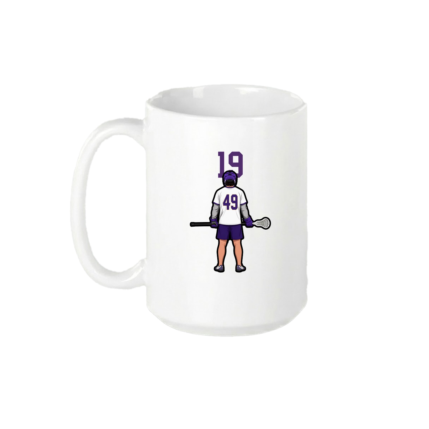 15oz Coffee Mug — Number Top in White