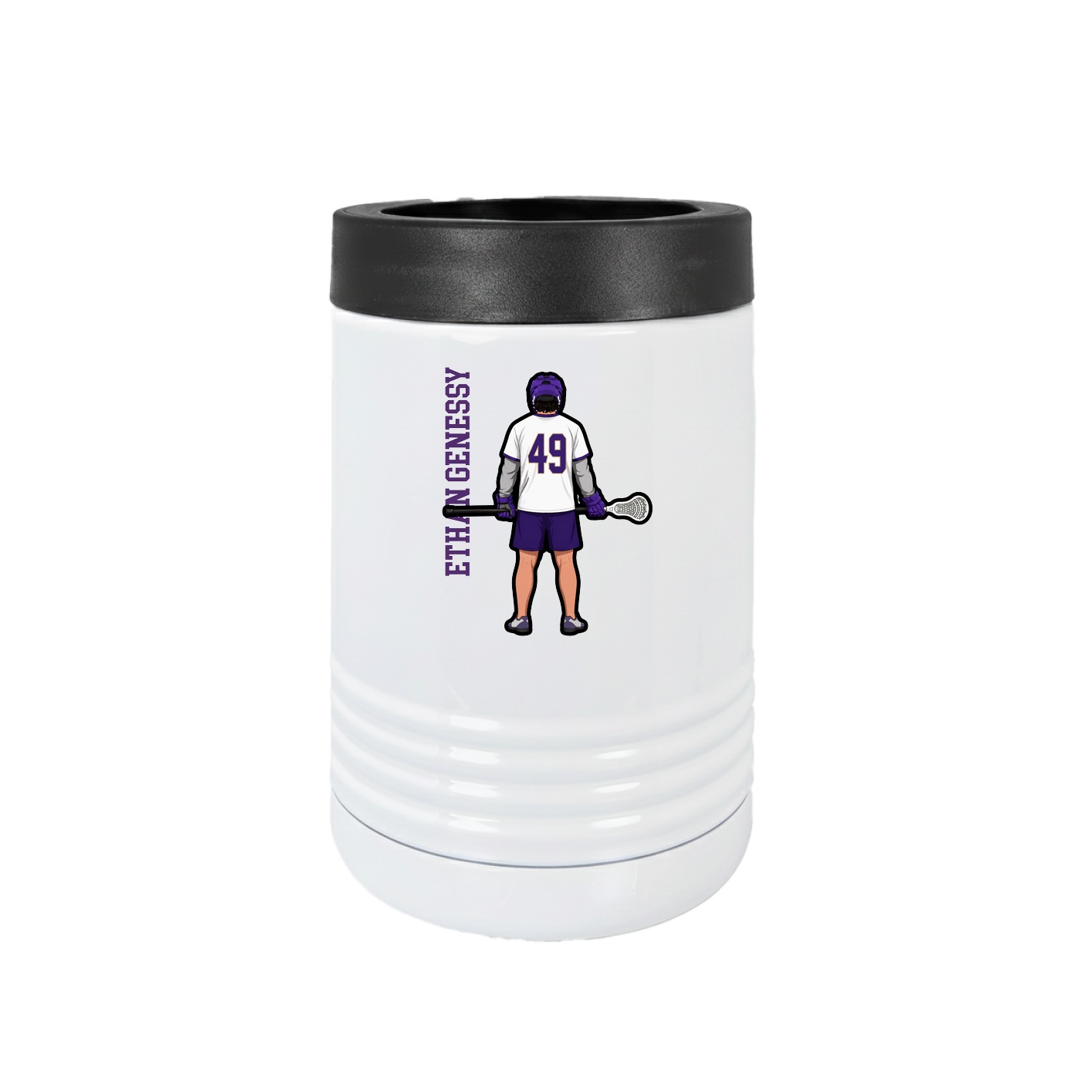 Beverage Holder — Name Vertical in White