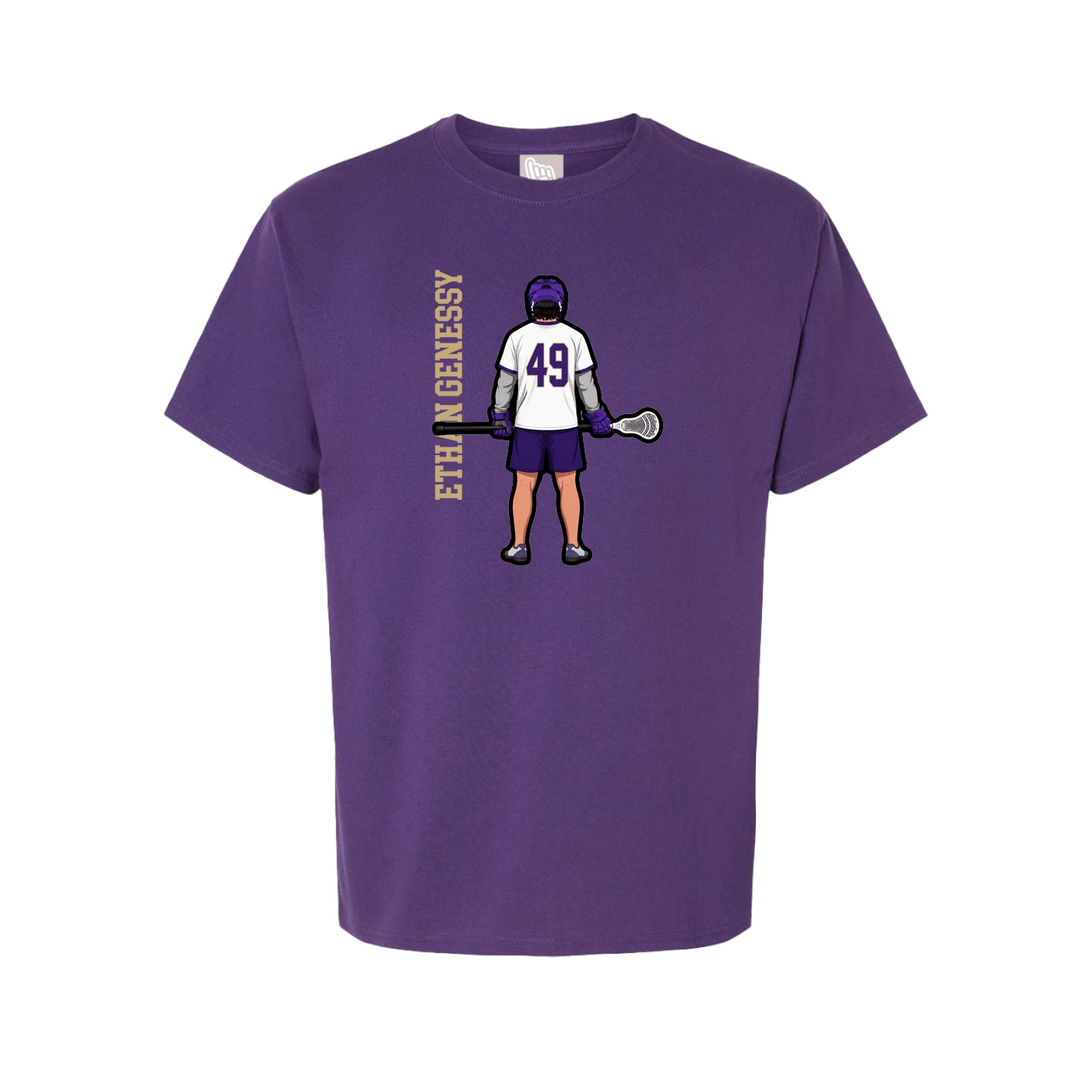 Tee — Name Vertical in Purple