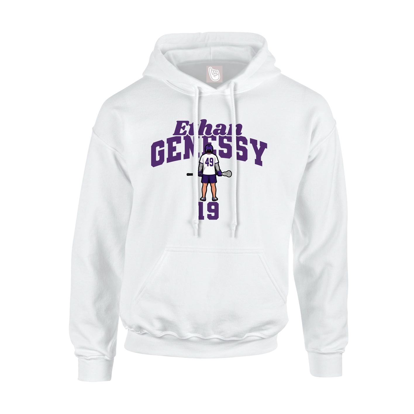 Youth Hoodie — Signature Arch in White