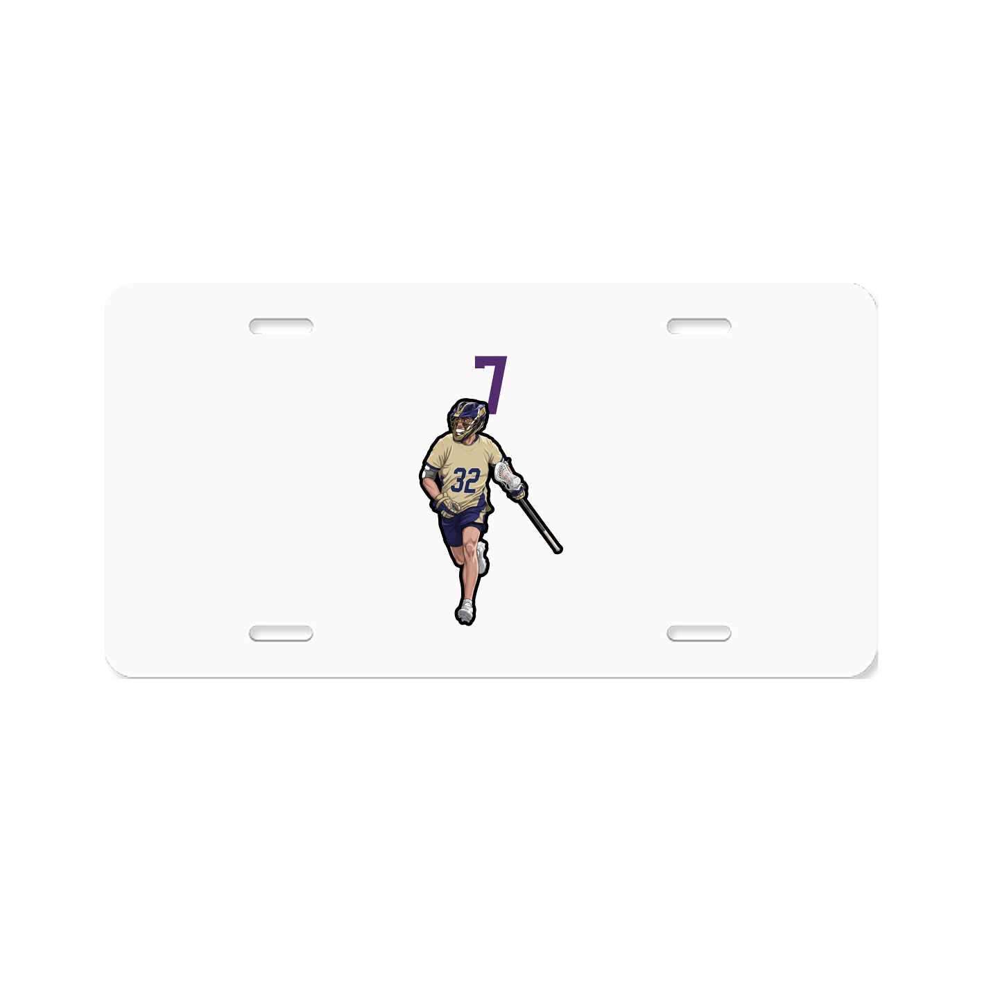 License Plate — Number Top in Classic