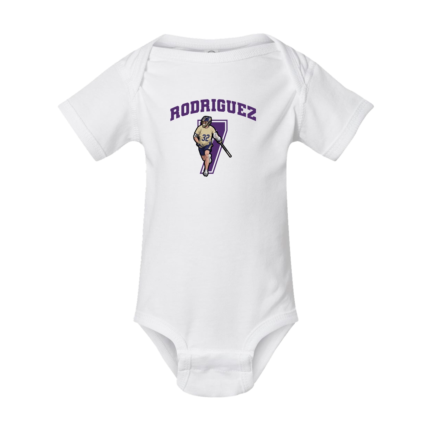 Baby Onesie — Number in White