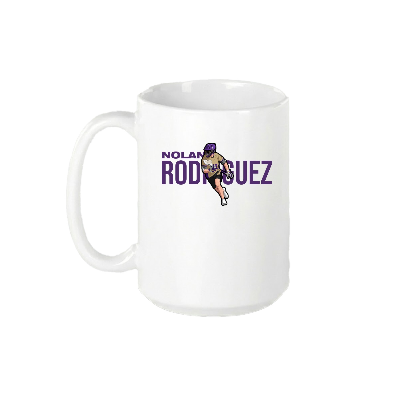 15oz Coffee Mug — Player Name in White