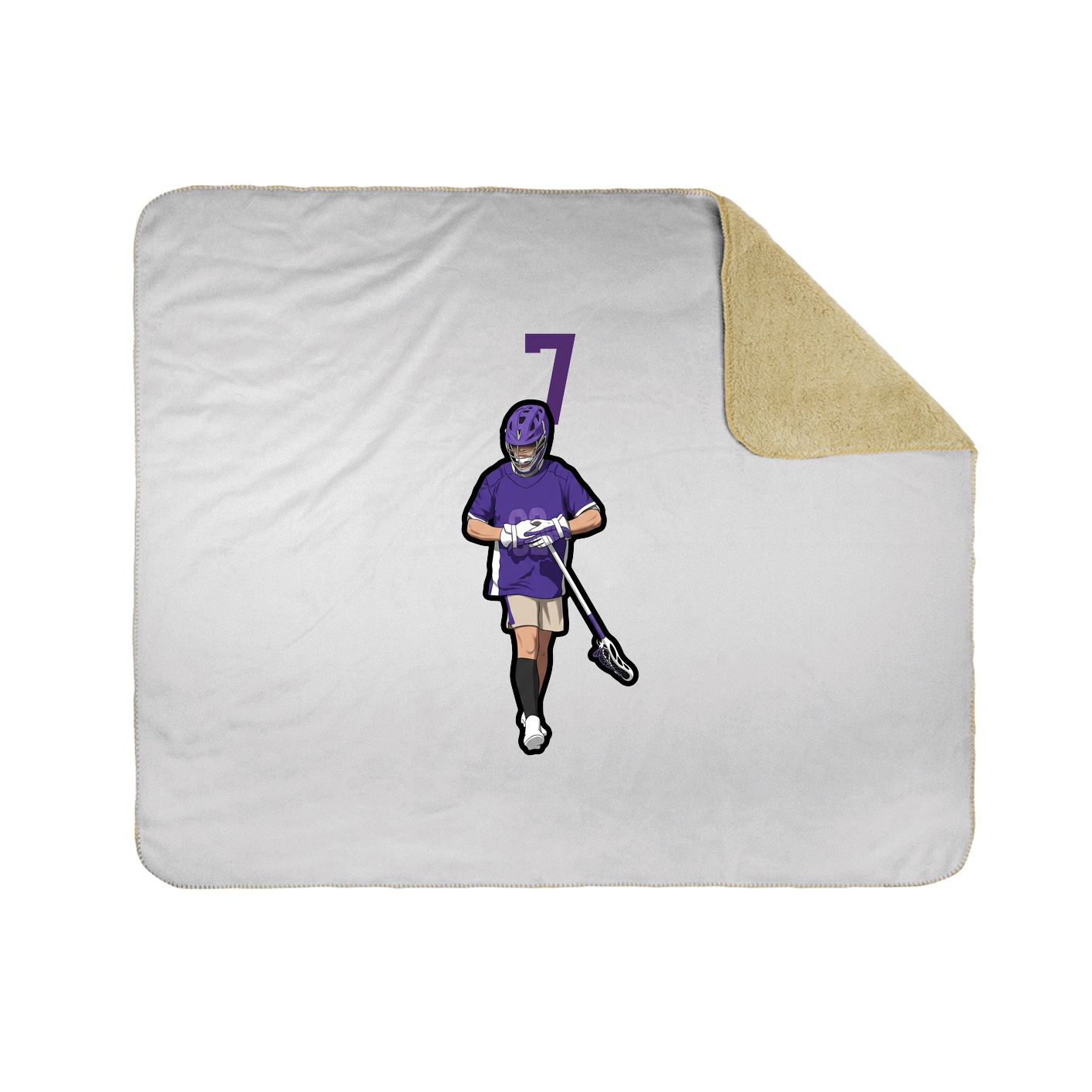 Throw Blanket — Number Top in White