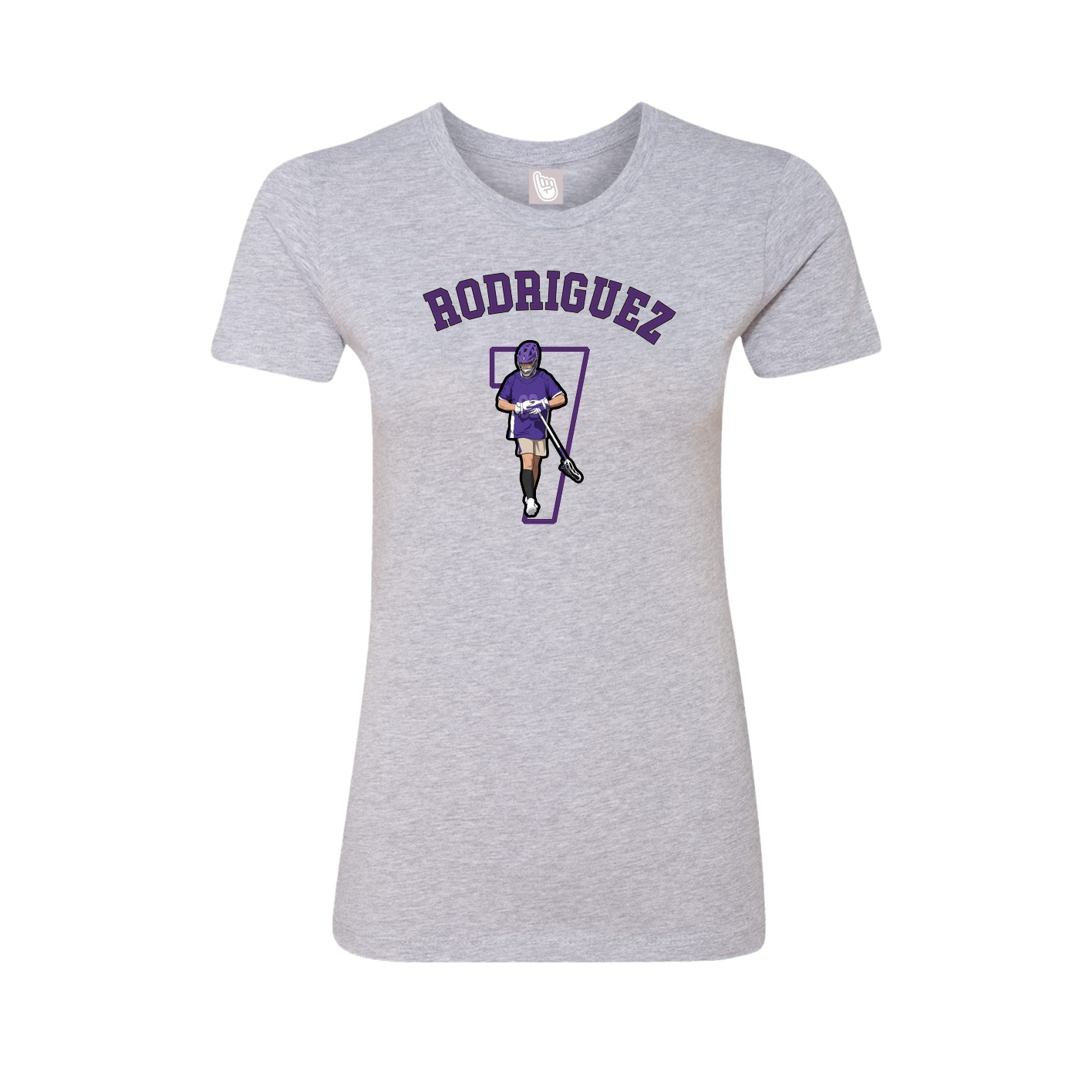 Fitted Women's Tee — Shirsey Arch in Grey