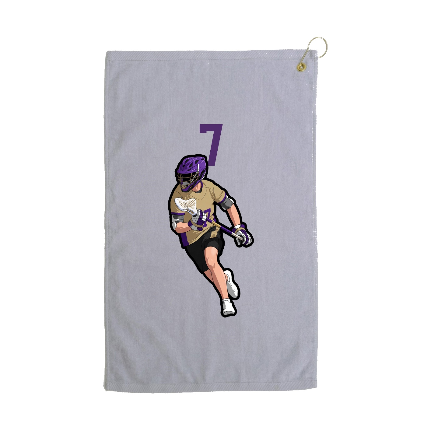 Golf Towel — Number Top in Grey