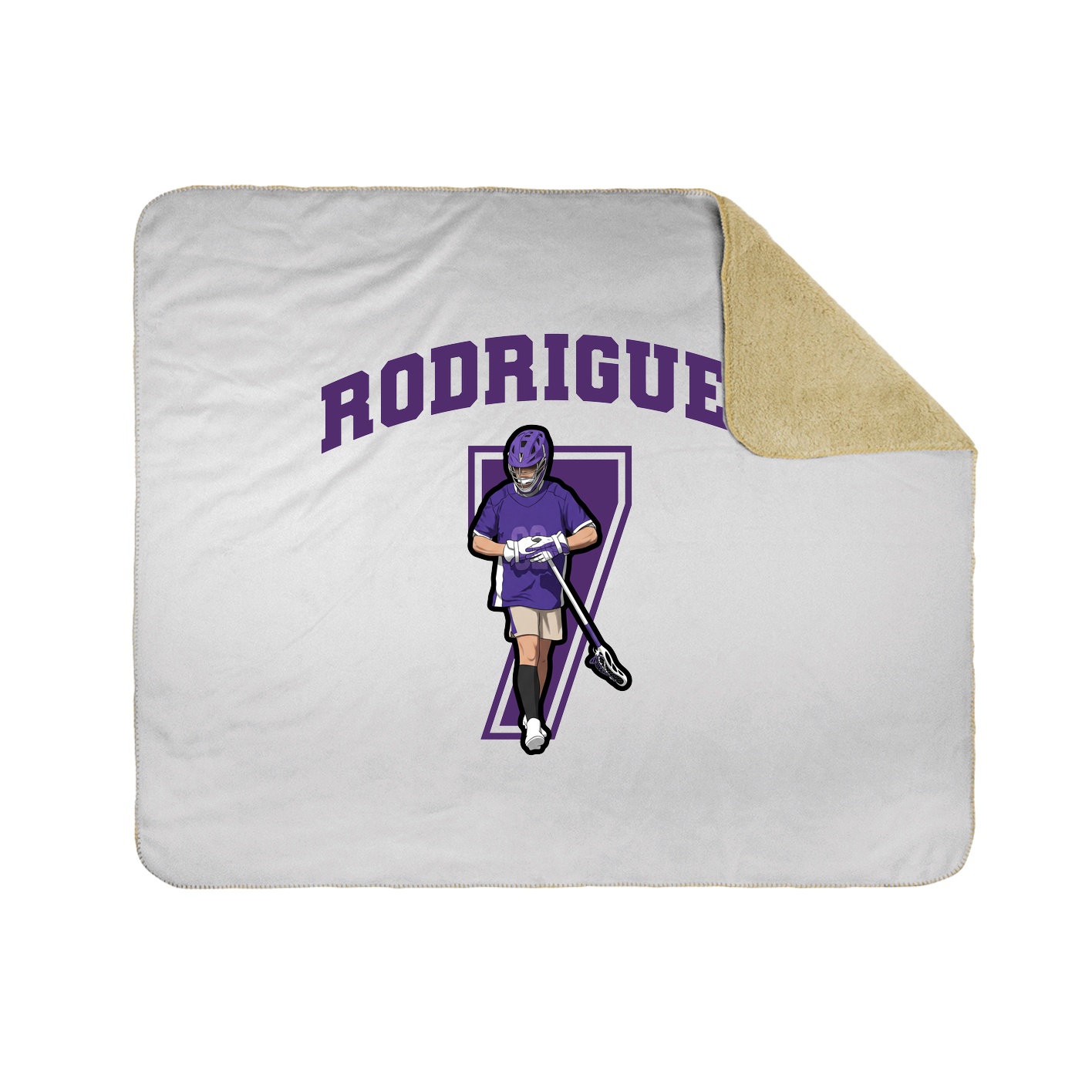 Throw Blanket — Number in White