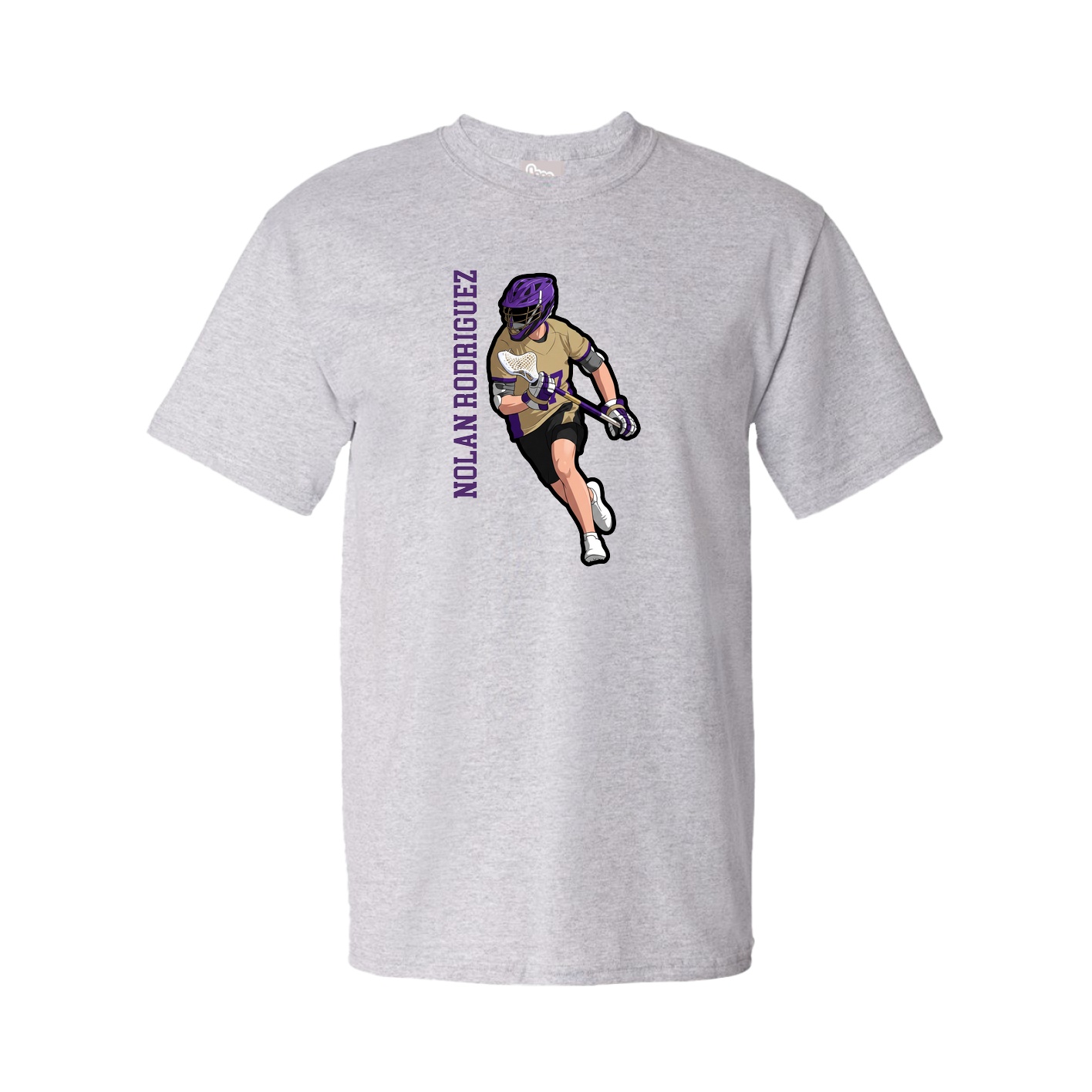 Tee — Name Vertical in Grey