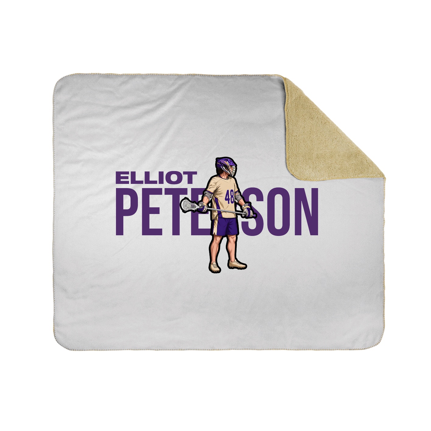 Throw Blanket — Player Name in White